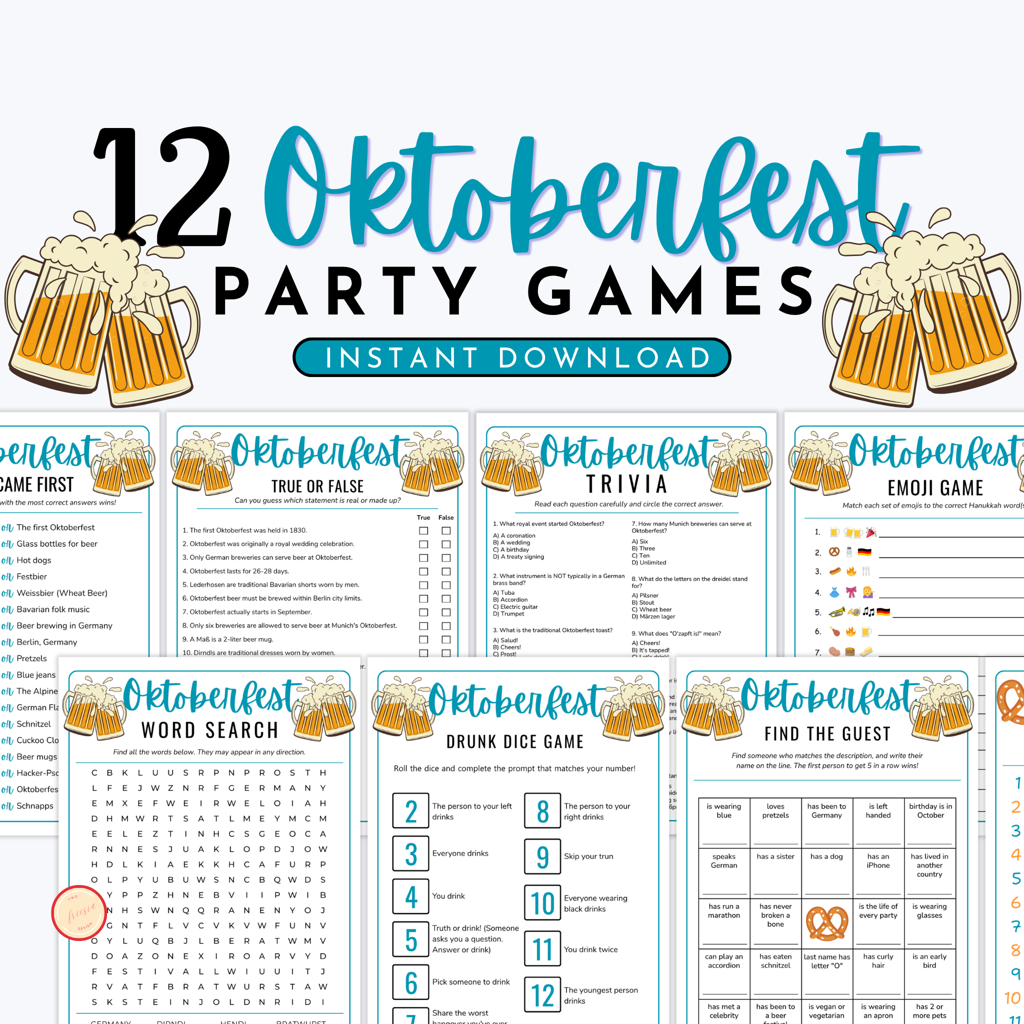 Oktoberfest Party Game Bundle