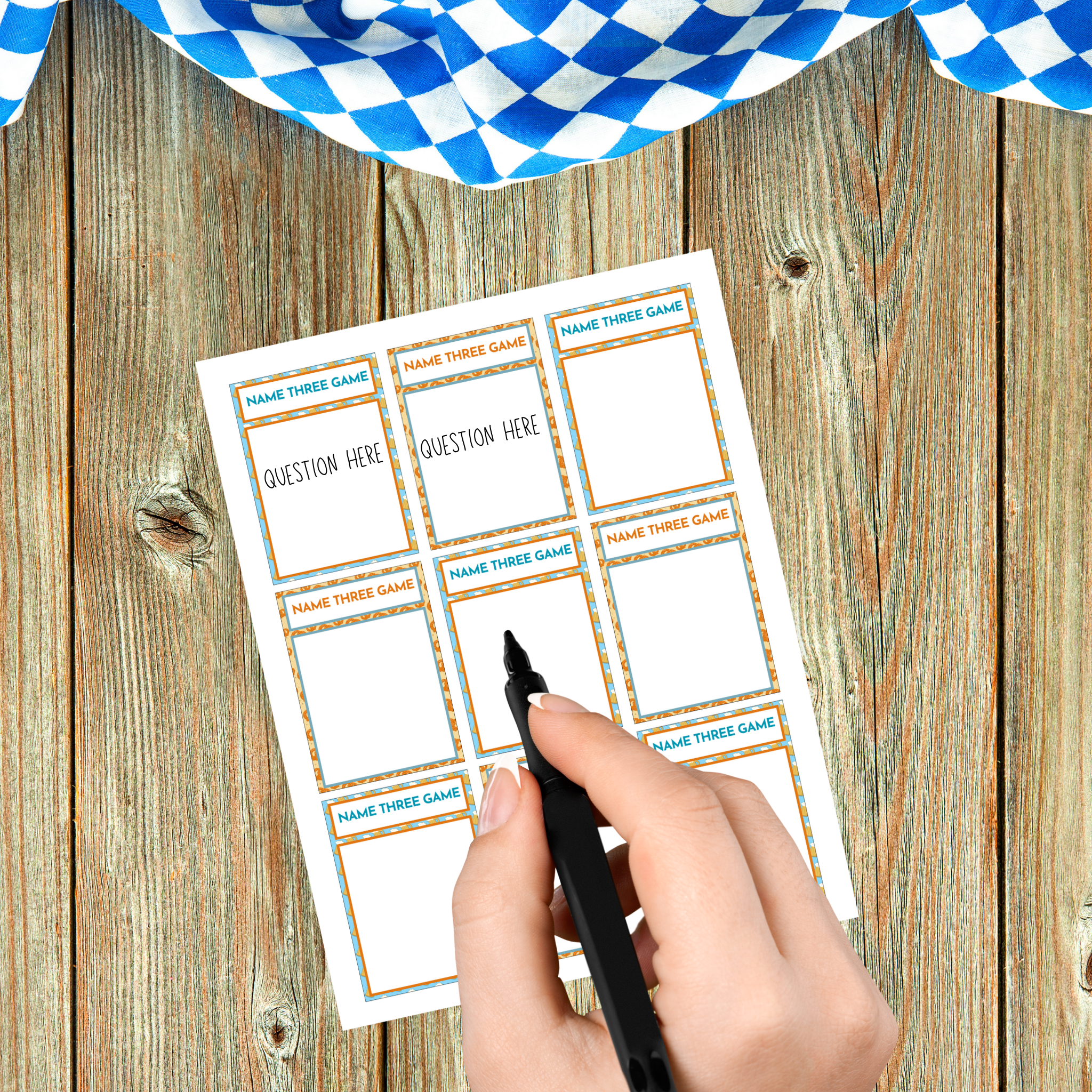 Oktoberfest Name 3 Word Game