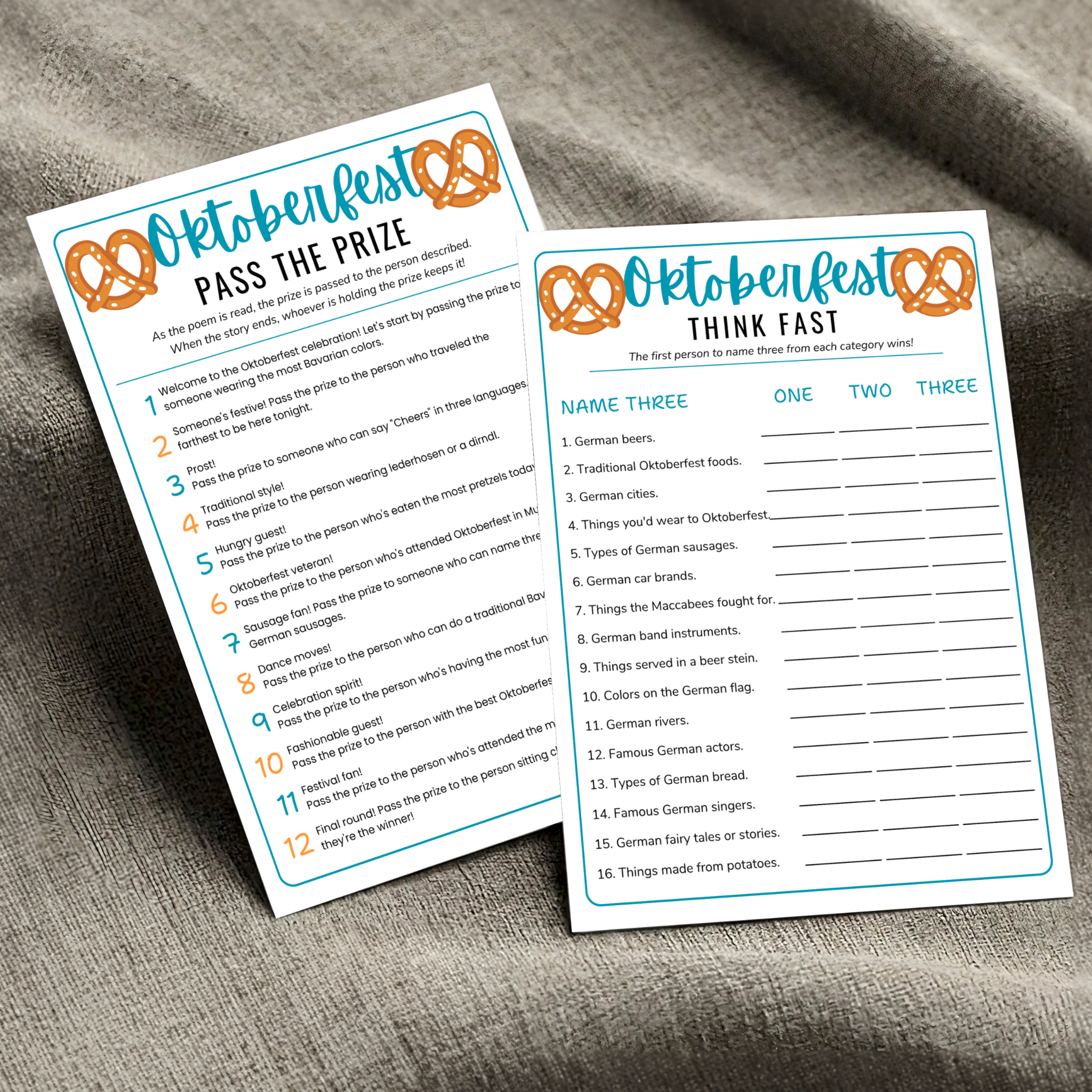 Oktoberfest Party Game Bundle