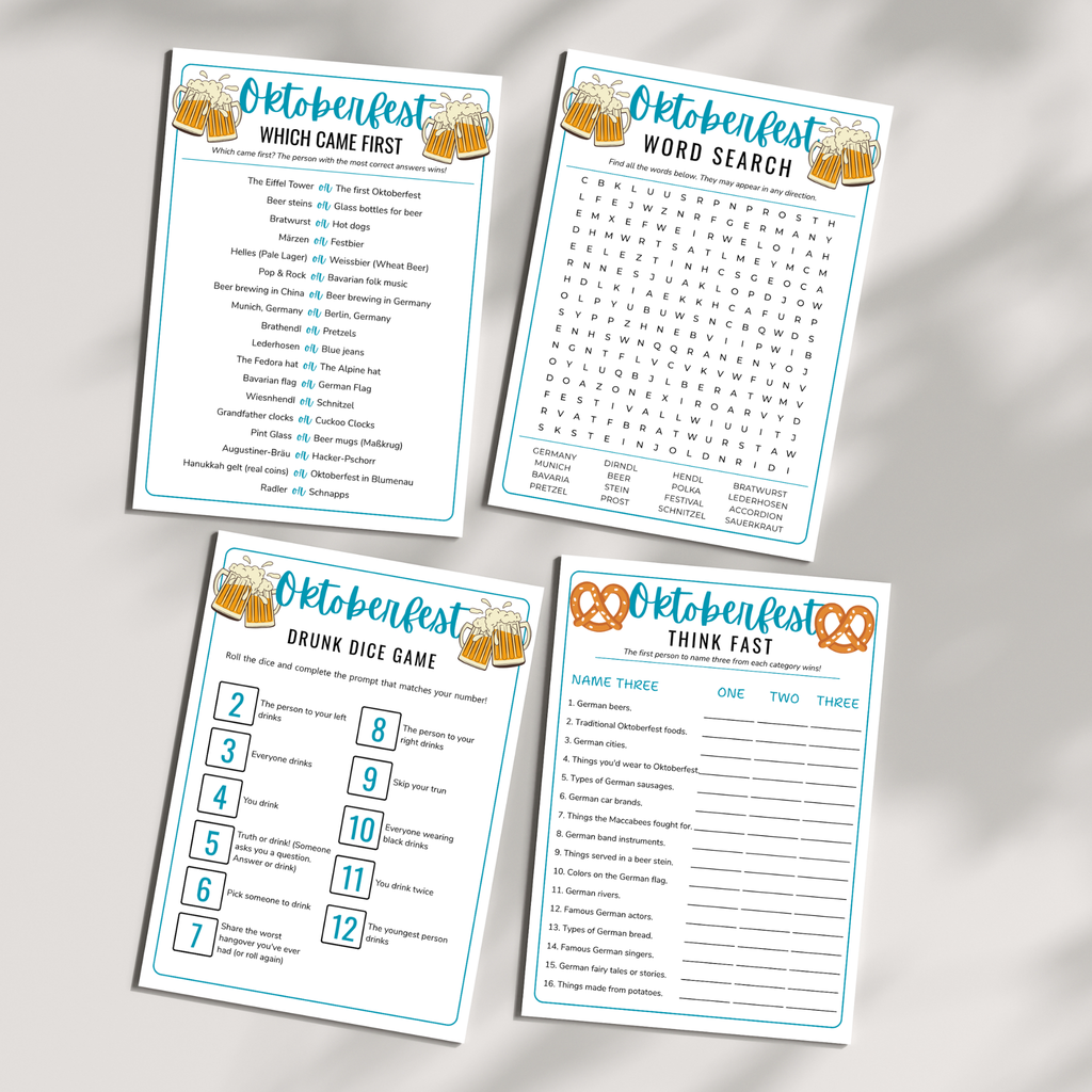 Oktoberfest Party Game Bundle