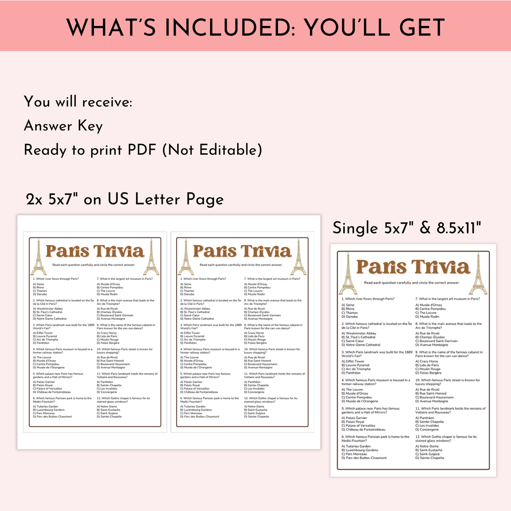 Paris Trivia Game