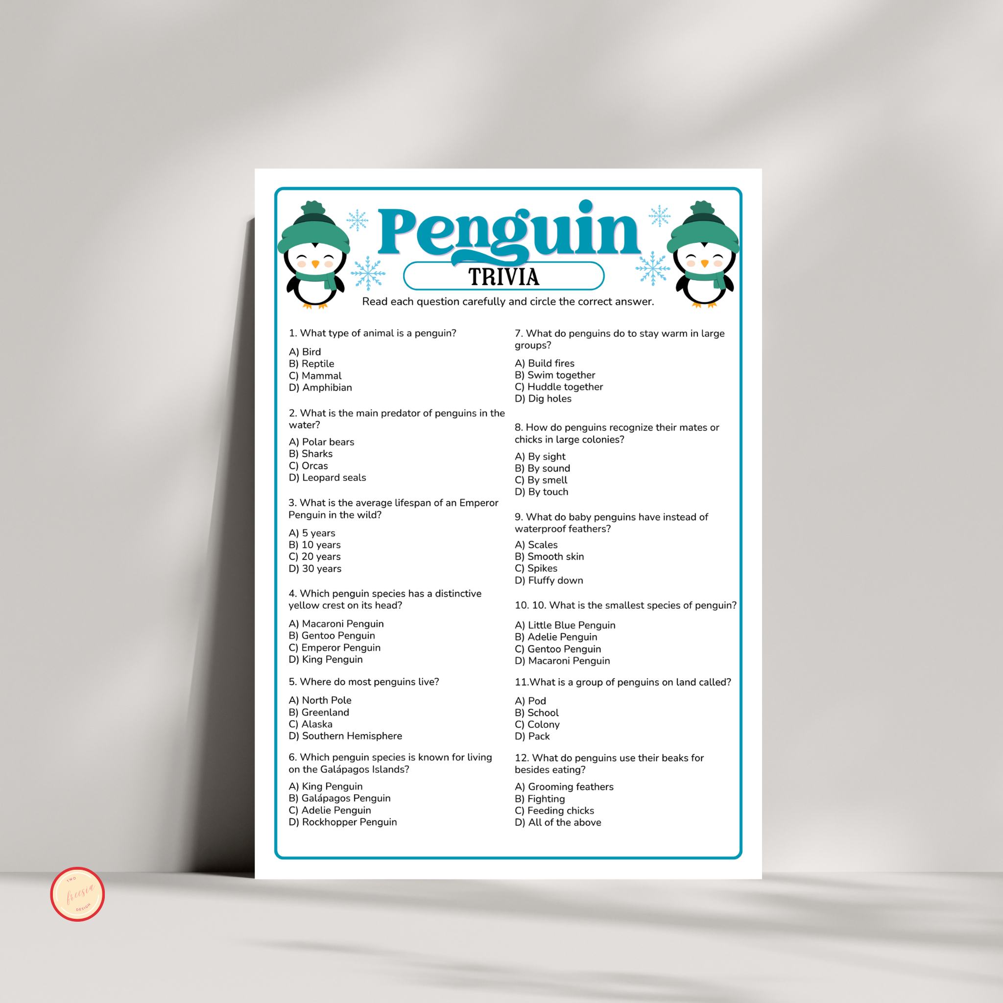 Penguin Trivia Game