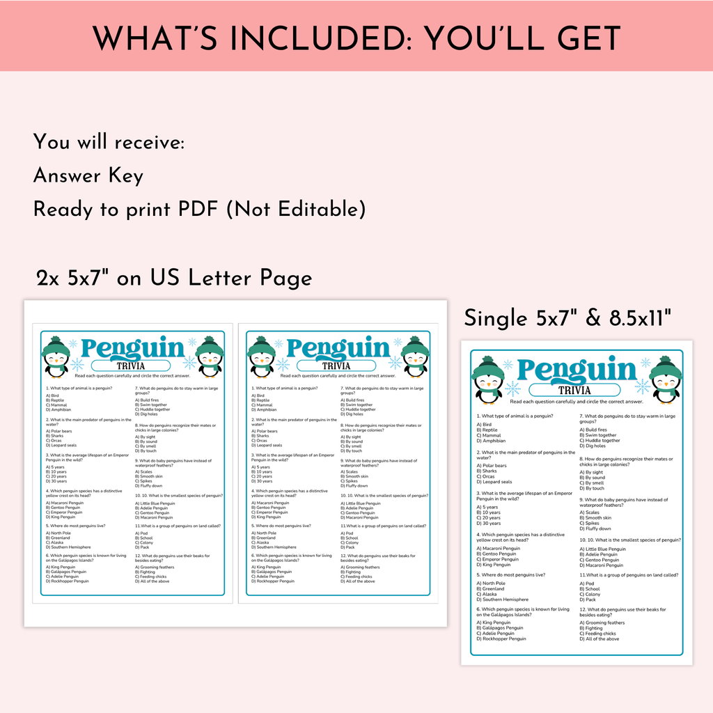 Penguin Trivia Game