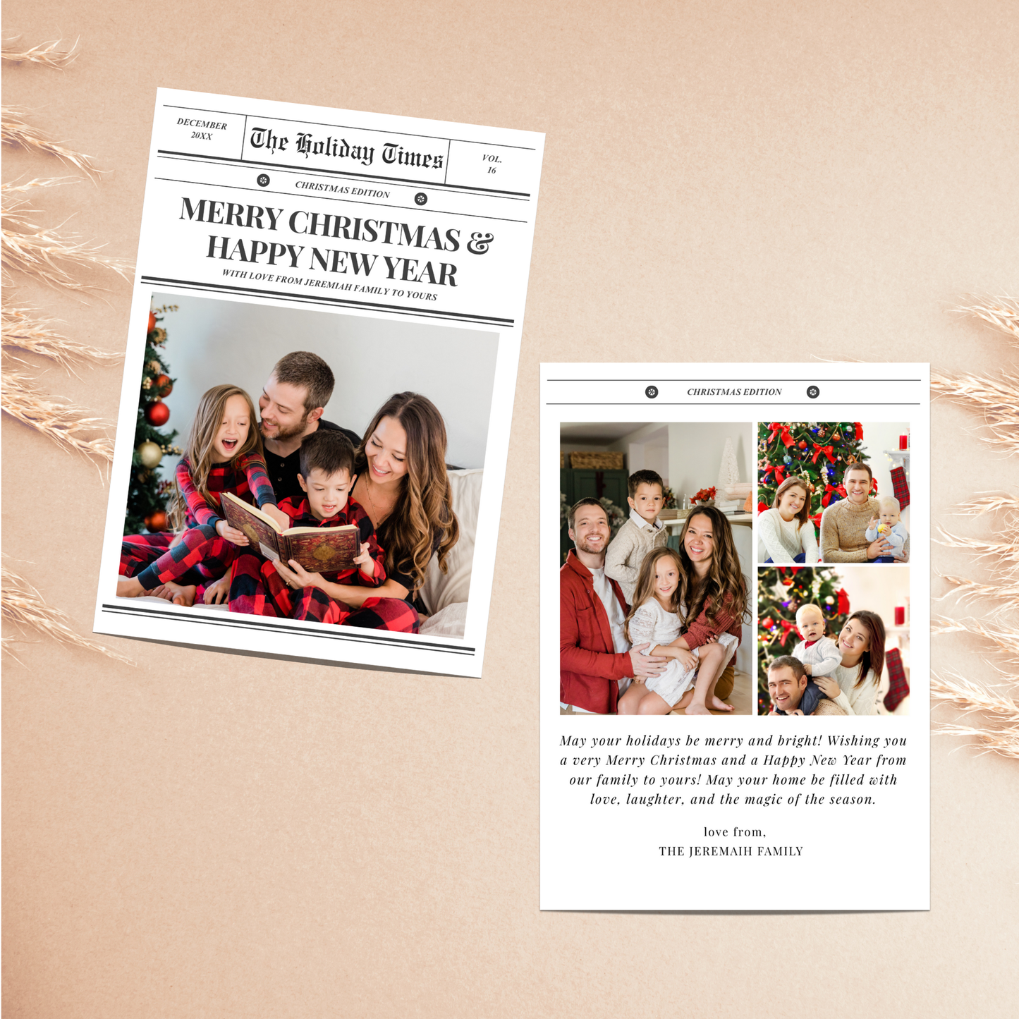 Merry Christmas Photo Card Template