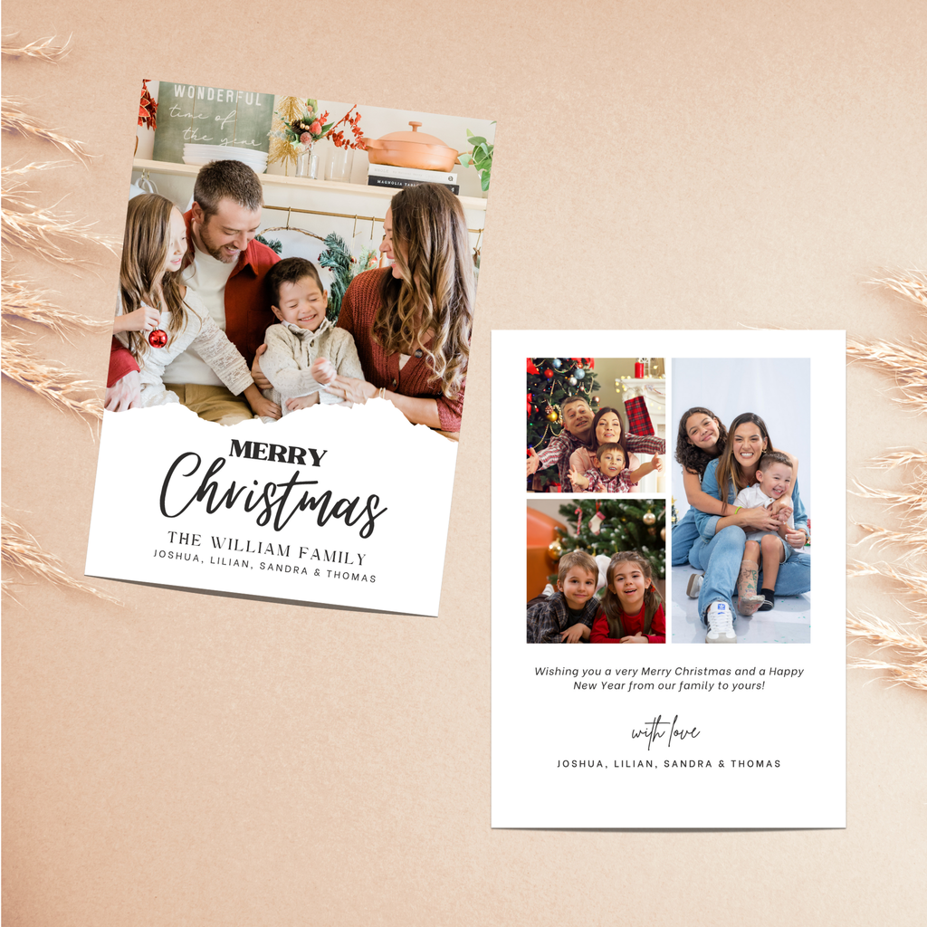 Christmas Photo Card Template | Boho