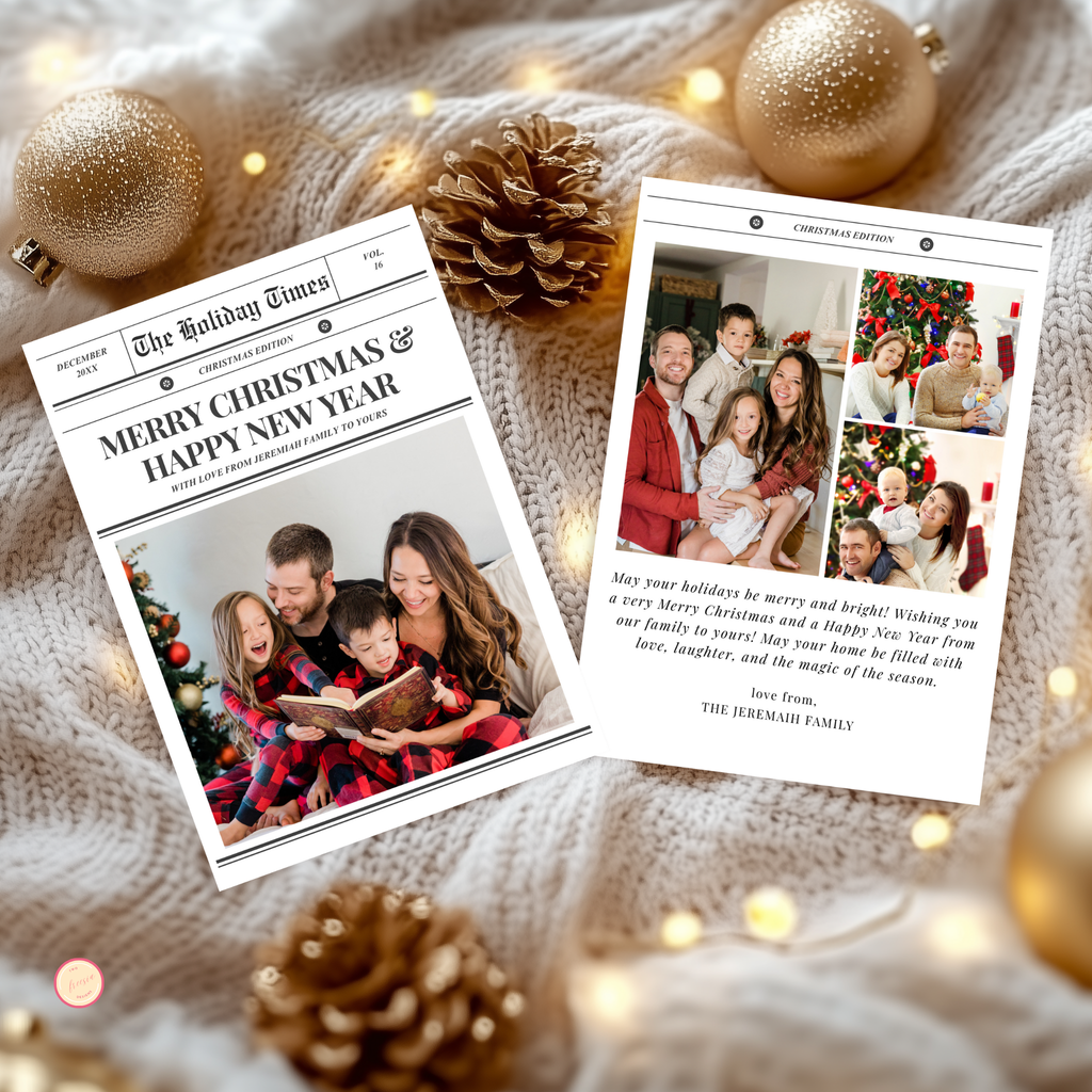 Merry Christmas Photo Card Template
