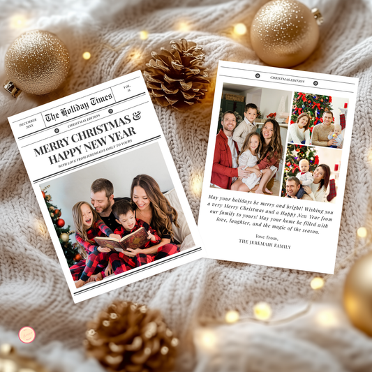 Merry Christmas Photo Card Template