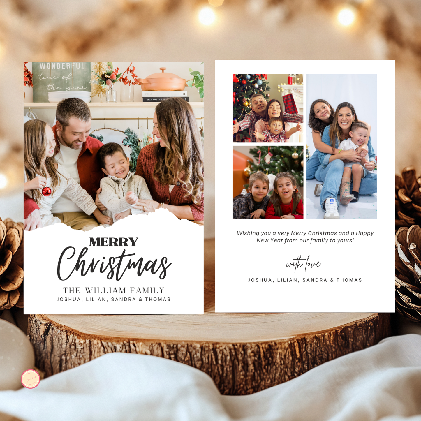 Christmas Photo Card Template | Boho