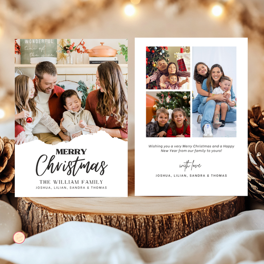 Christmas Photo Card Template | Boho