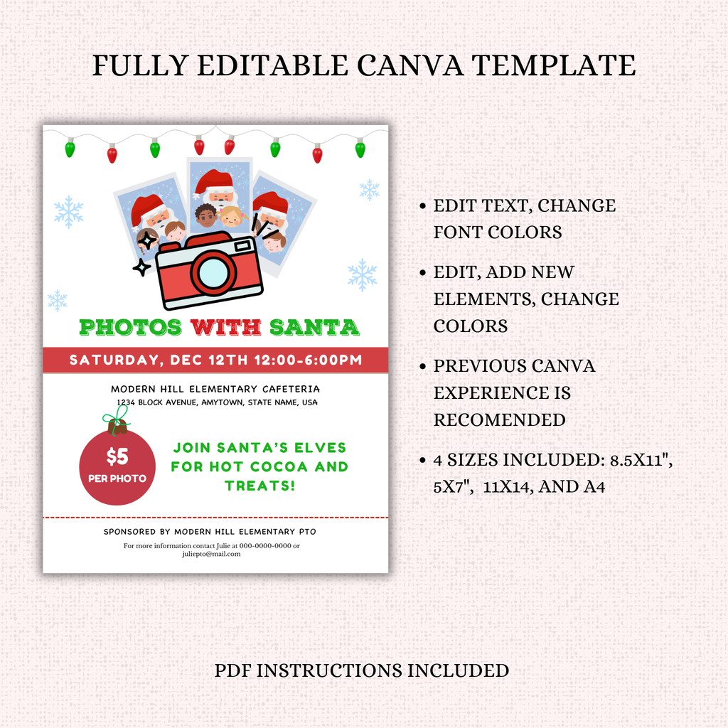 Photos With Santa Flyer Template