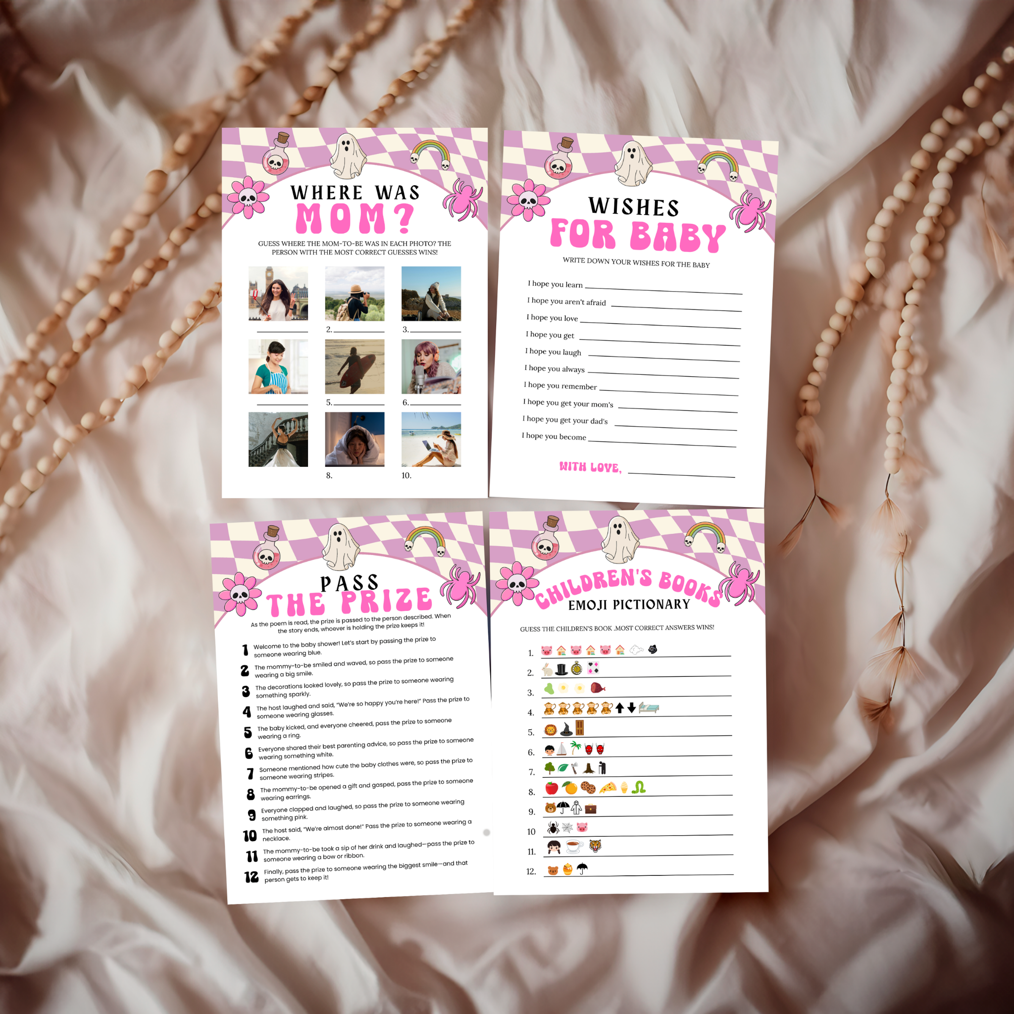 Halloween Baby Shower Games and Signage Bundle