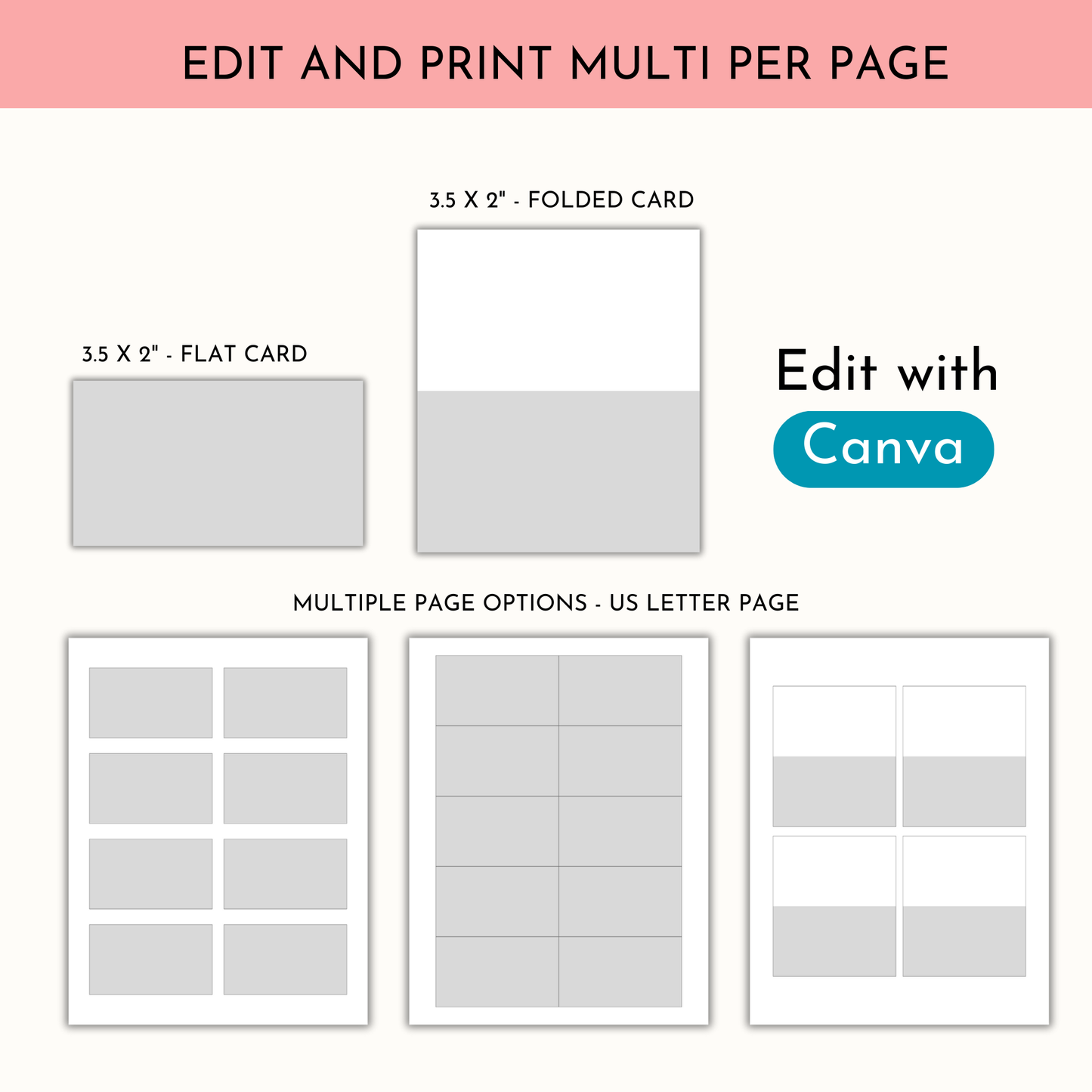 Pink Floral Place Card Template