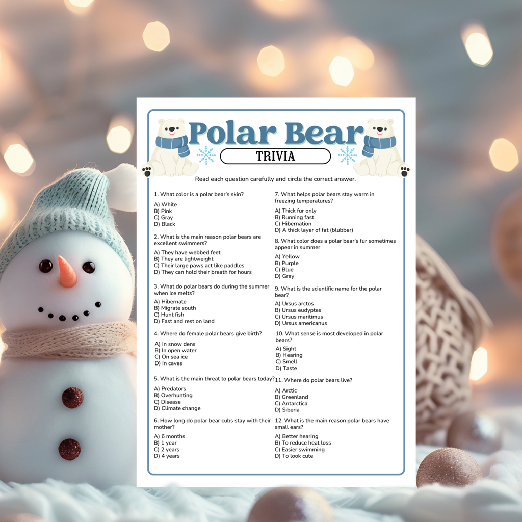 Polar Bear Trivia Game
