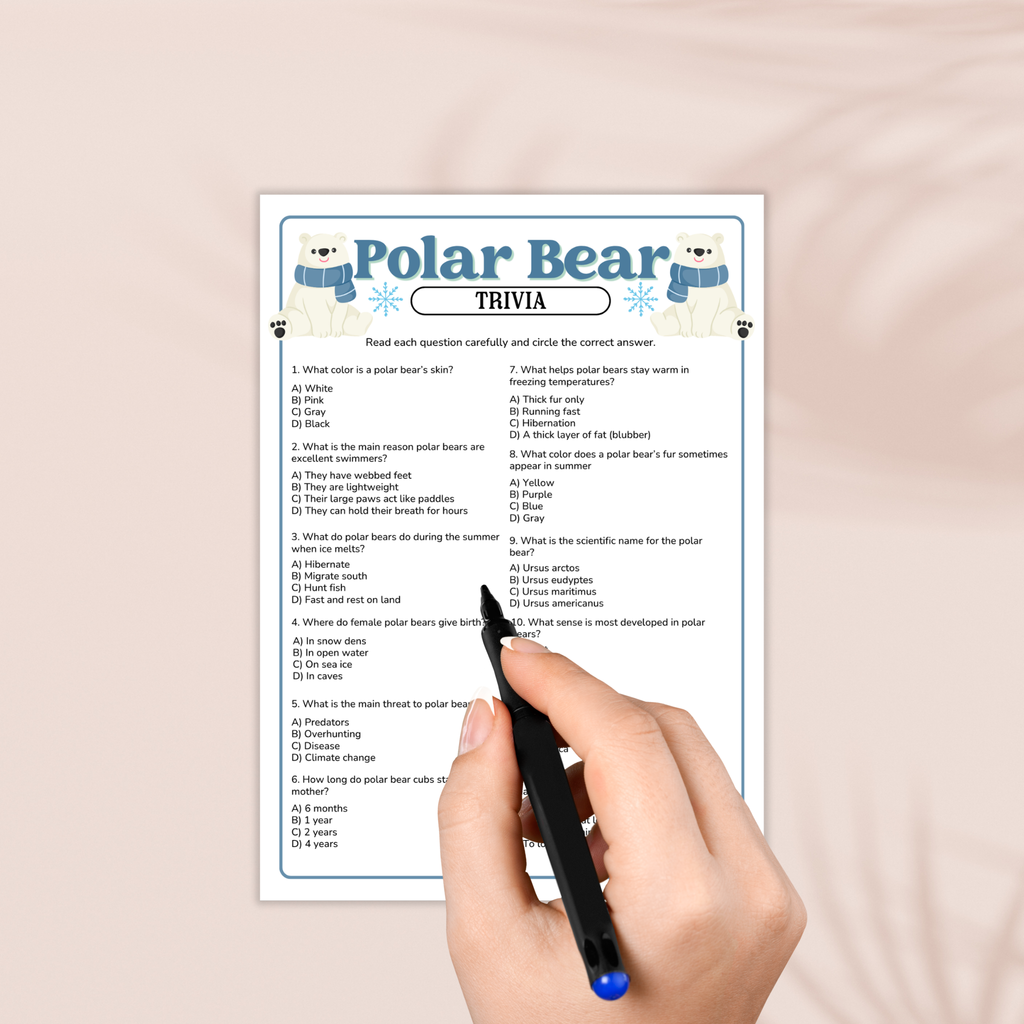 Polar Bear Trivia Game