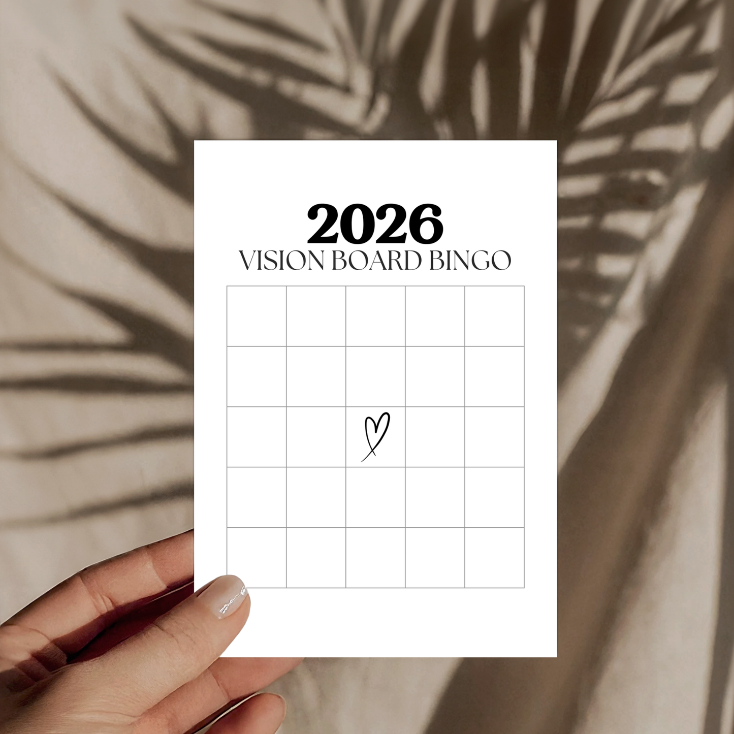 2026 Vision Board Bingo Printable