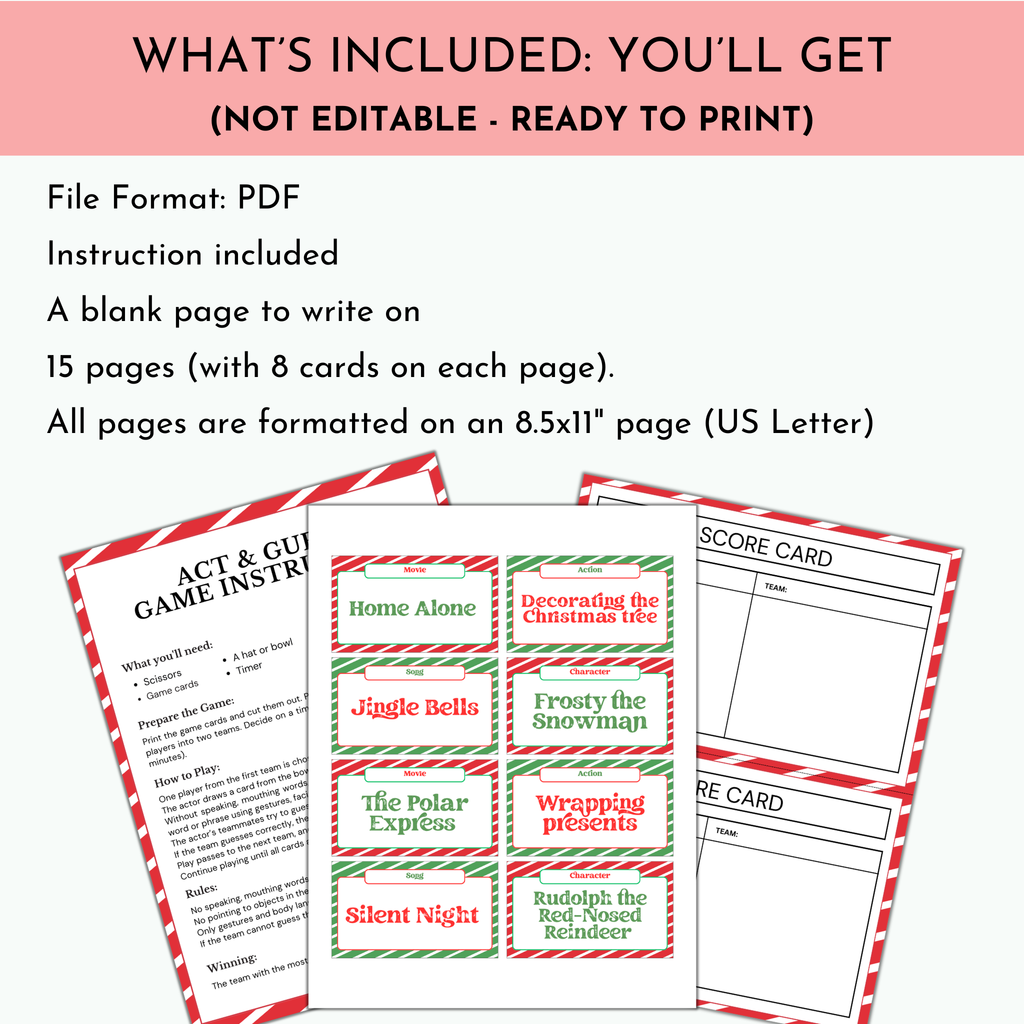Christmas Act & Guess Game