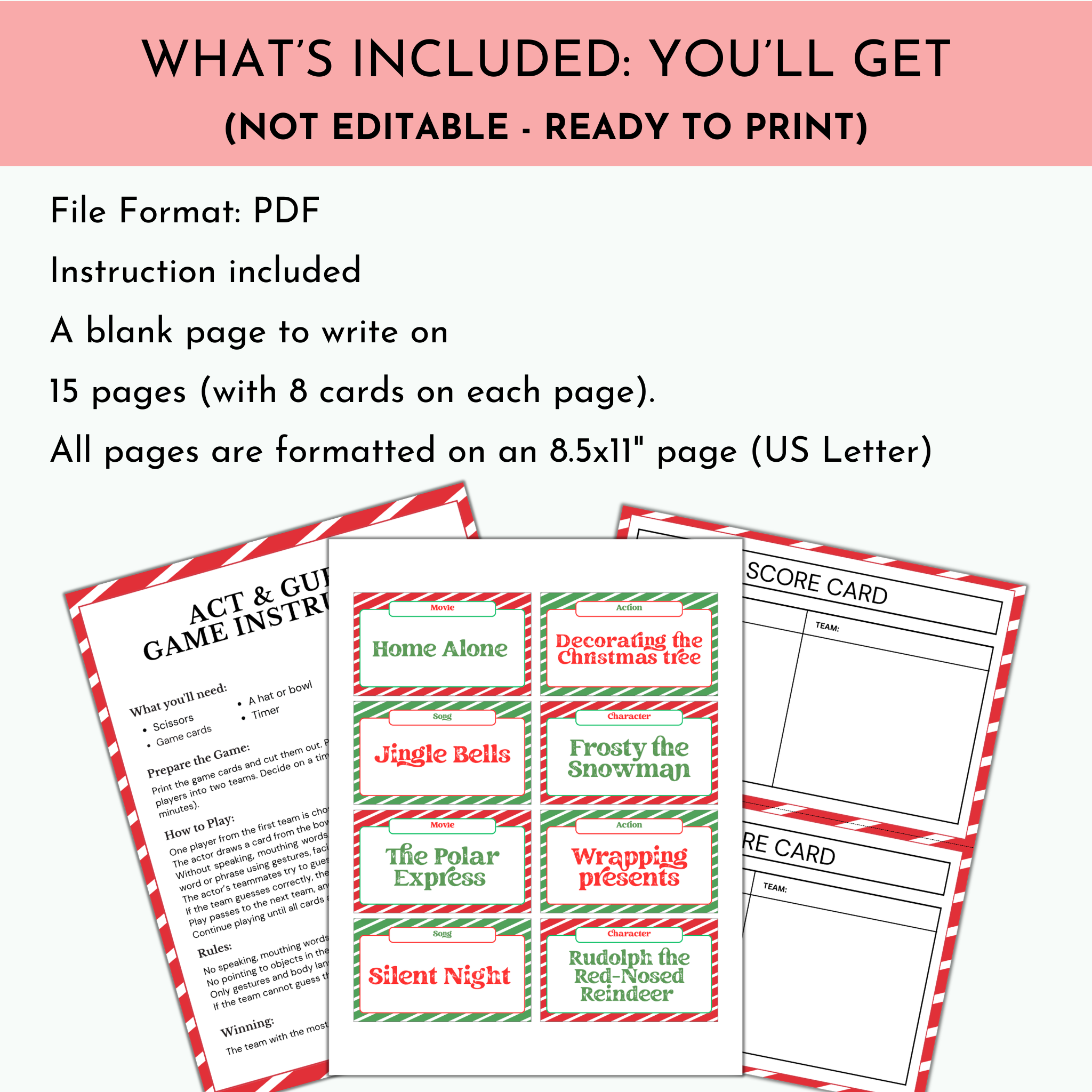 Christmas Act & Guess Game
