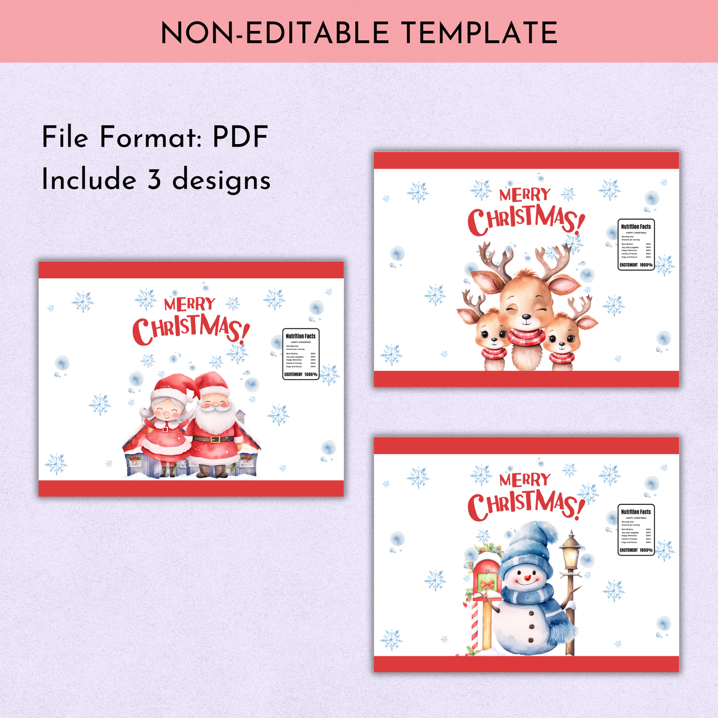 Christmas Chip Bag Label | Set of 3