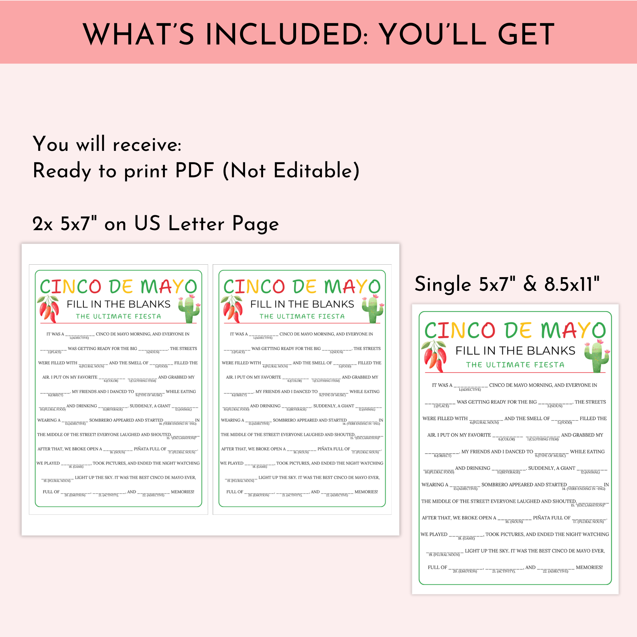 Fill in the Blanks | Cinco de Mayo