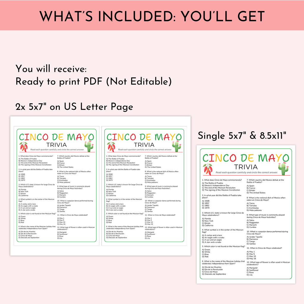 Cinco de Mayo Trivia Game