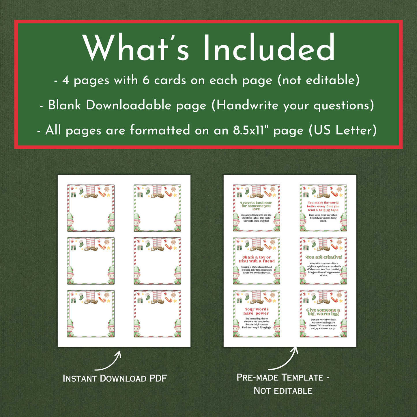 24 Days of Elf Kindness Cards