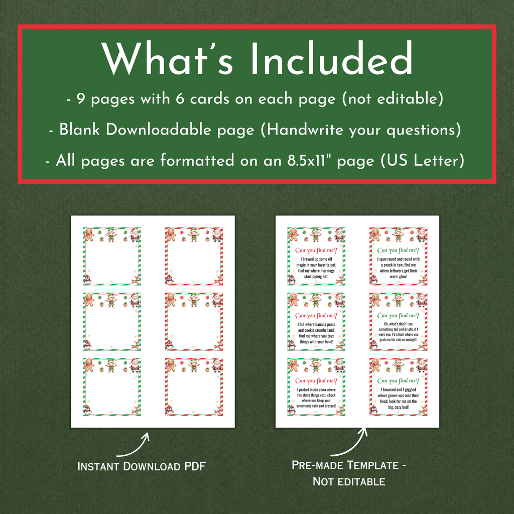 54 Elf Scavenger Hunt