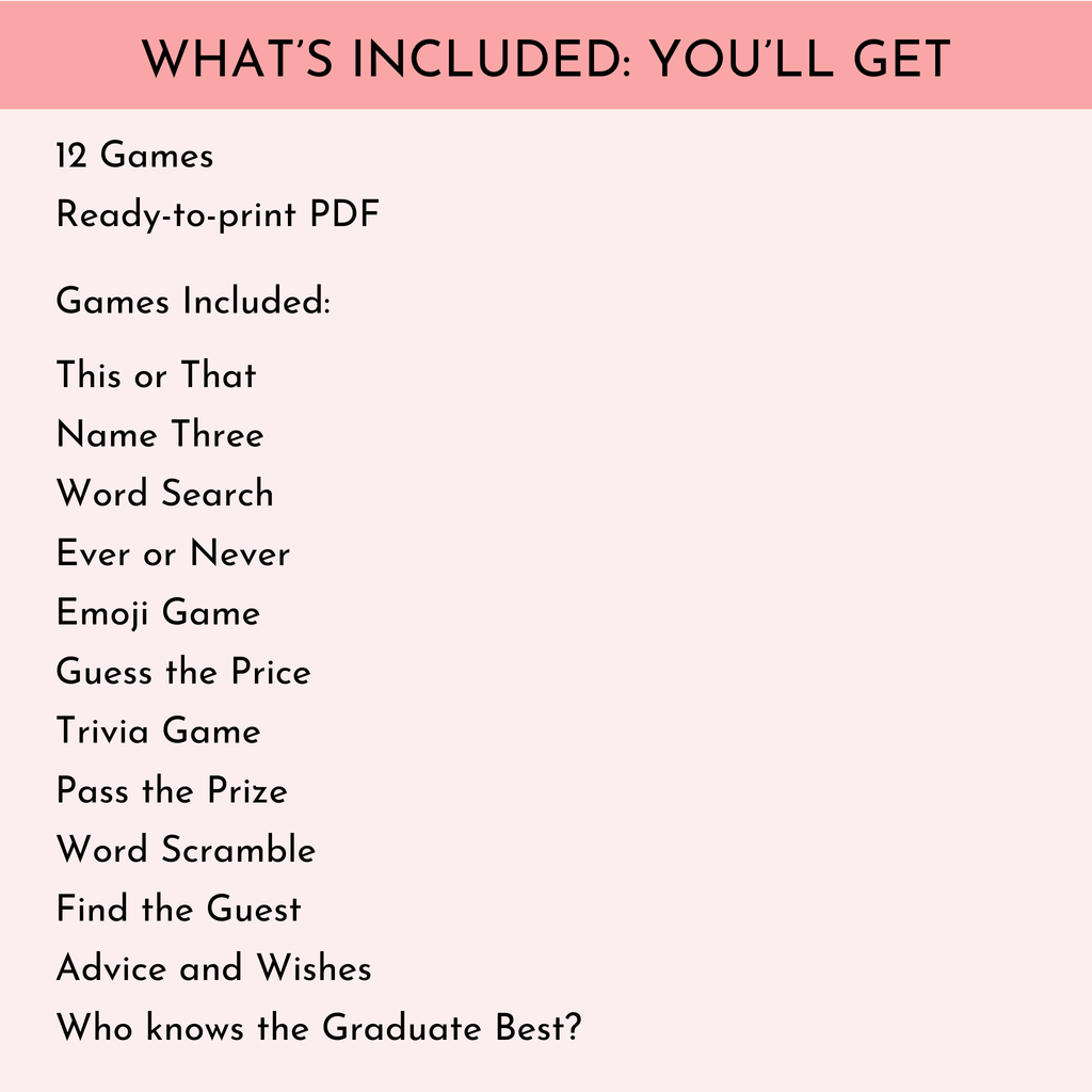 Graduation Game Bundle