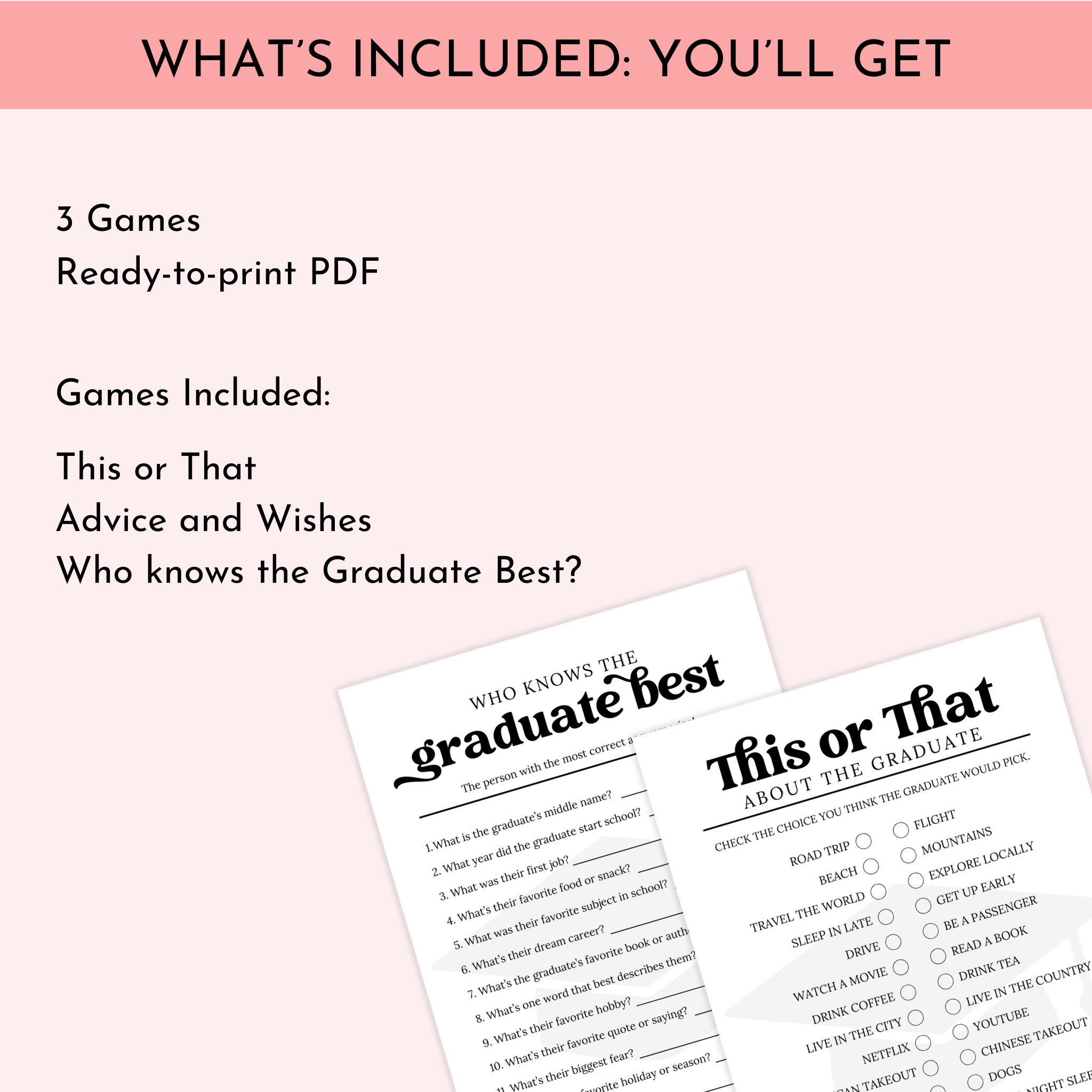 3 Graduation Game Bundle