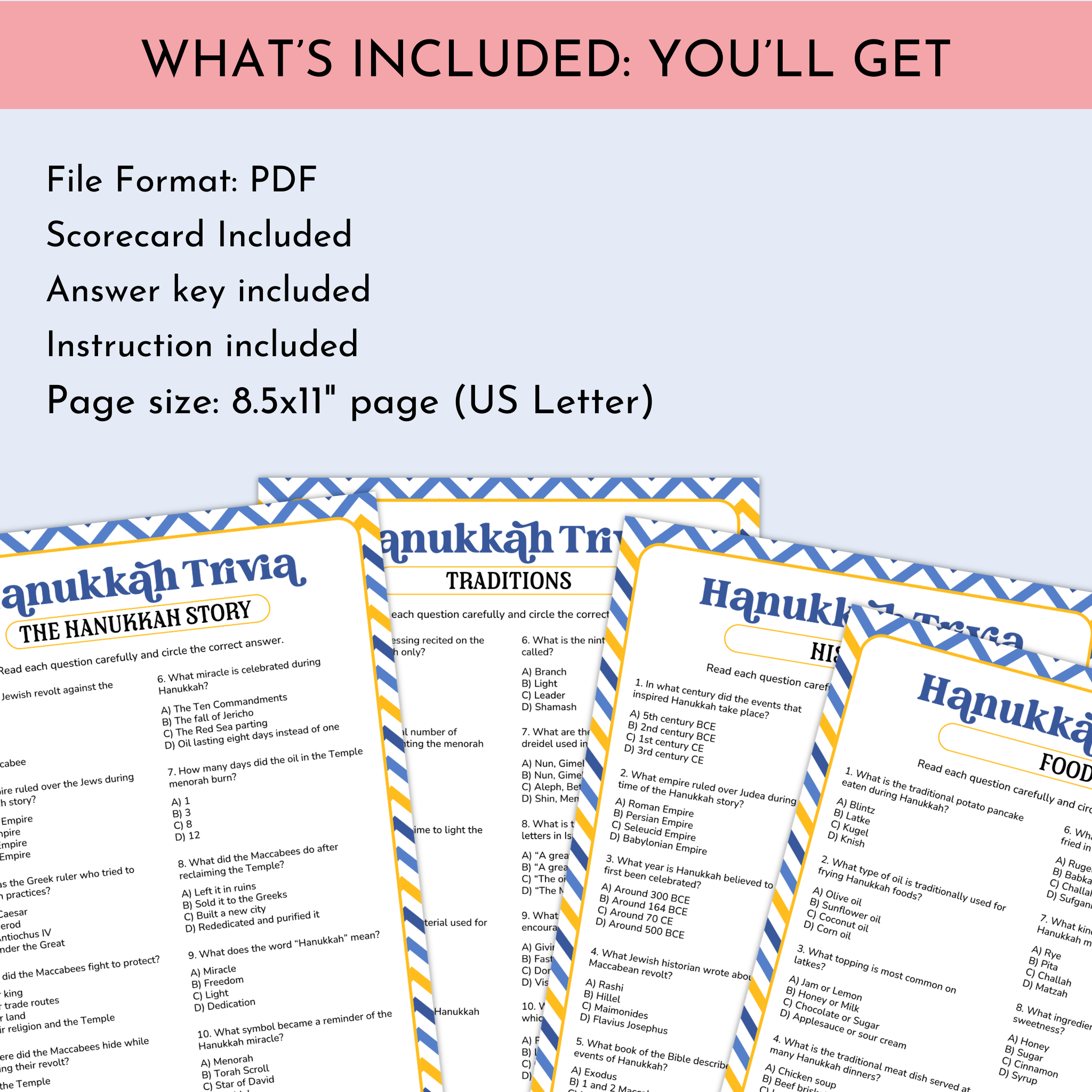Hanukkah Trivia Game