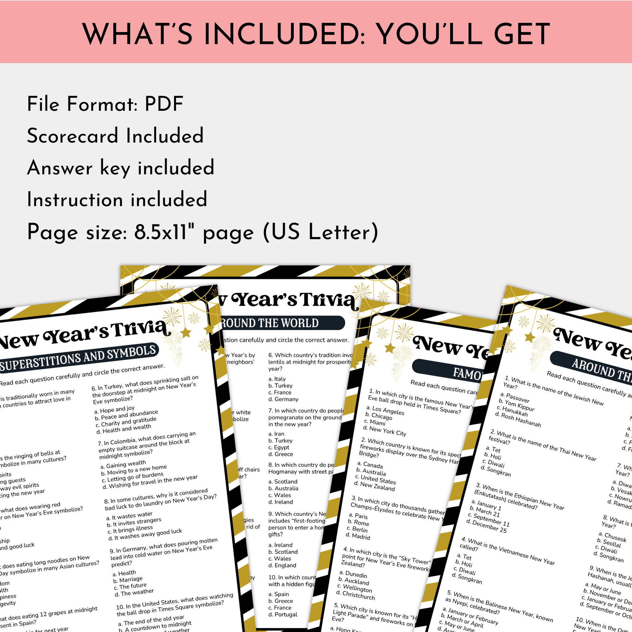 New Year's Trivia Game