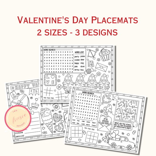 Valentine's Day Activity Placemat