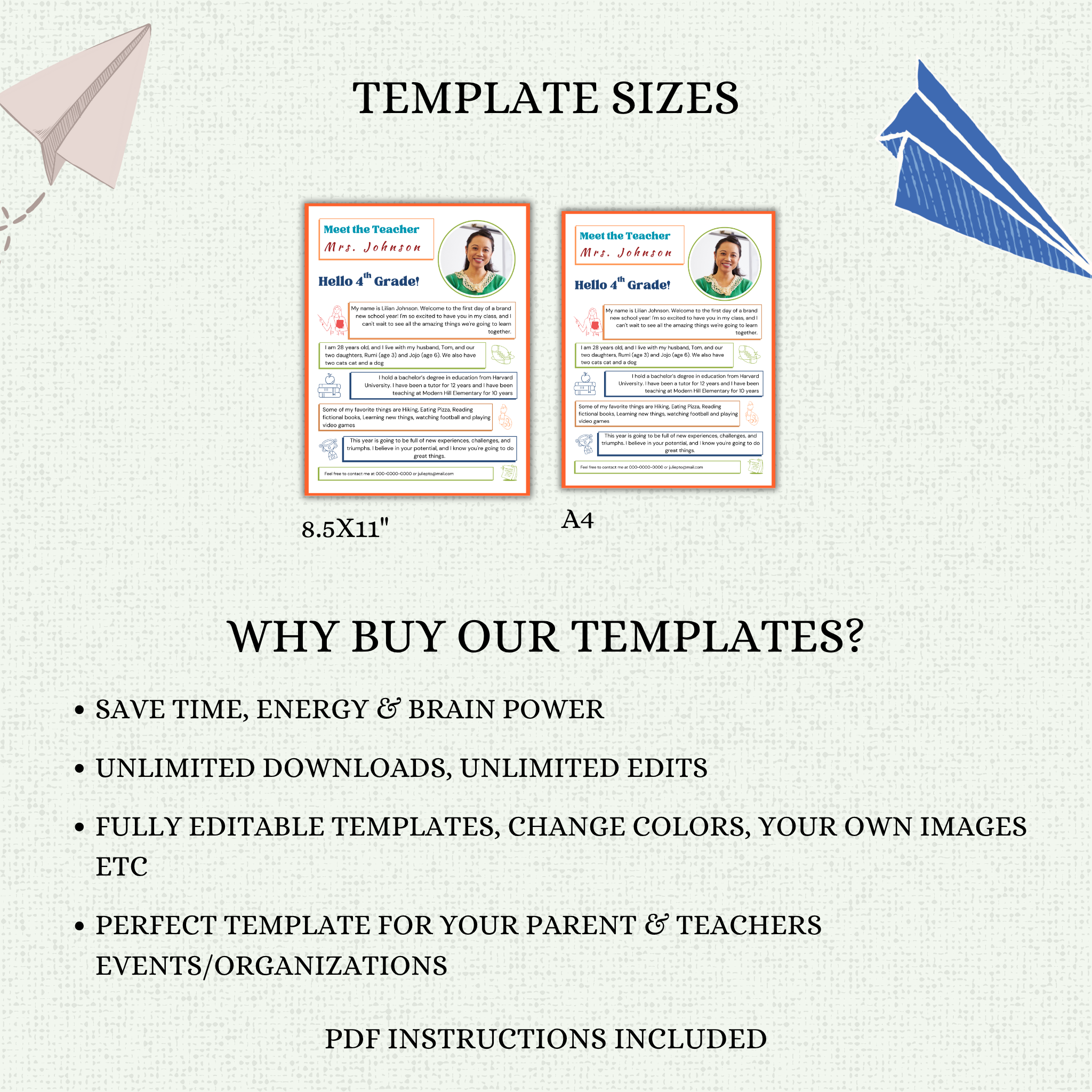 Meet the Teacher Template - Boho