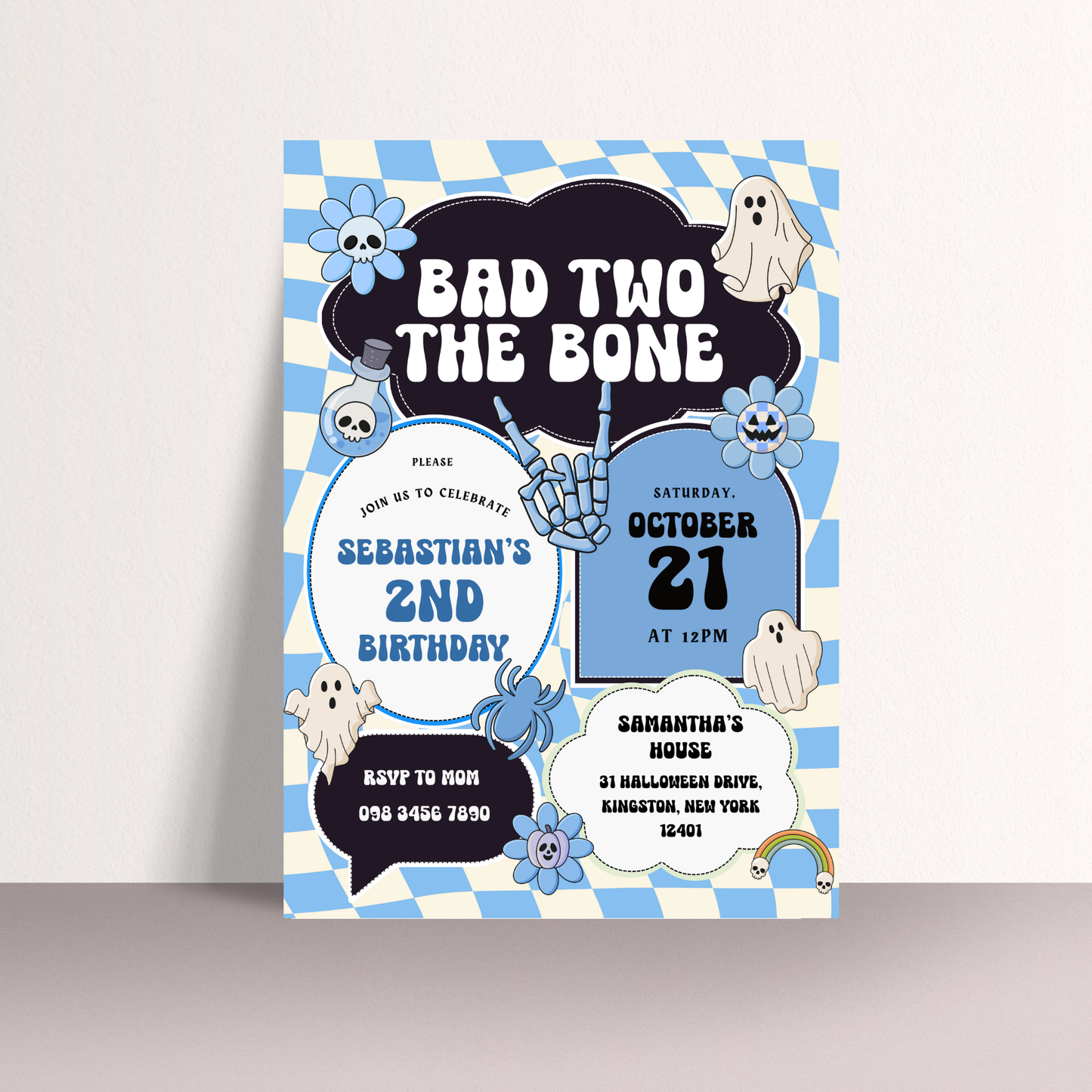 Bad Two the Bone | Groovy Blue