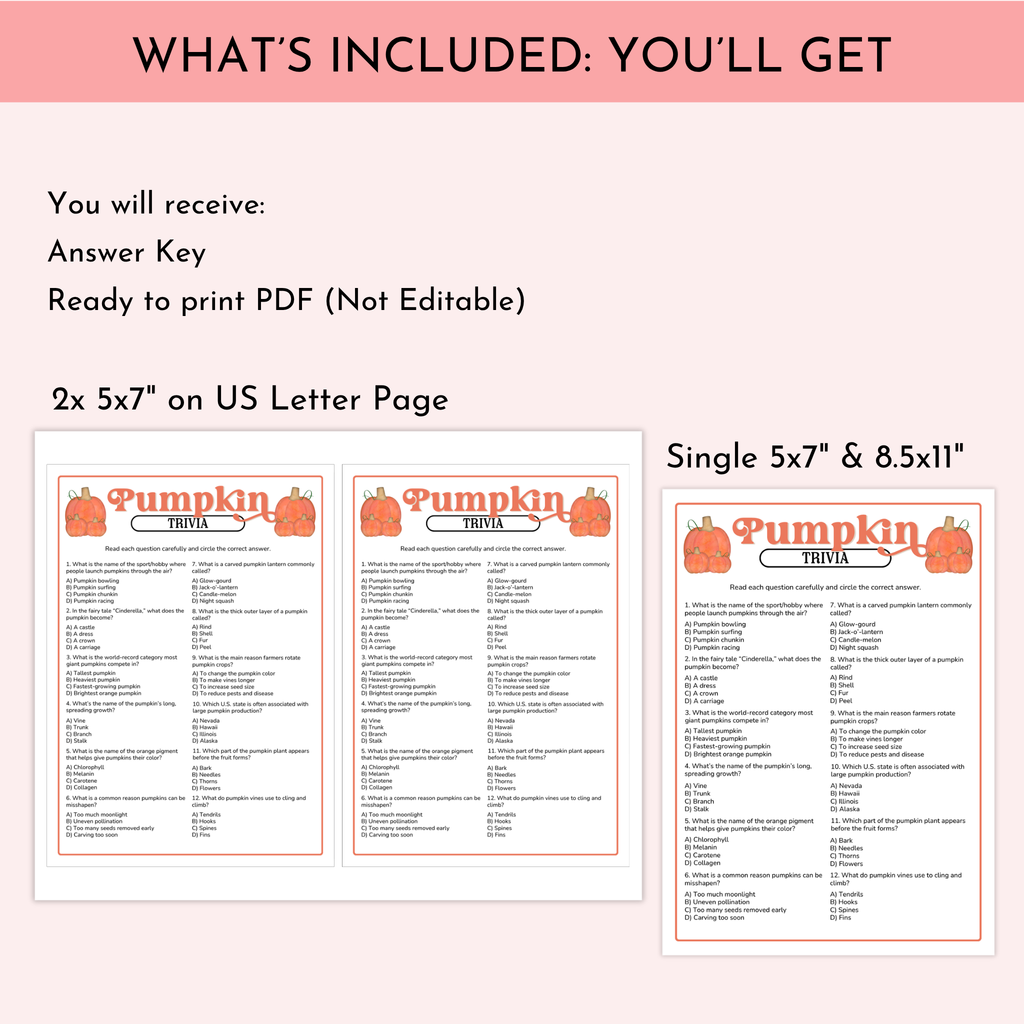 Pumpkin Trivia Game