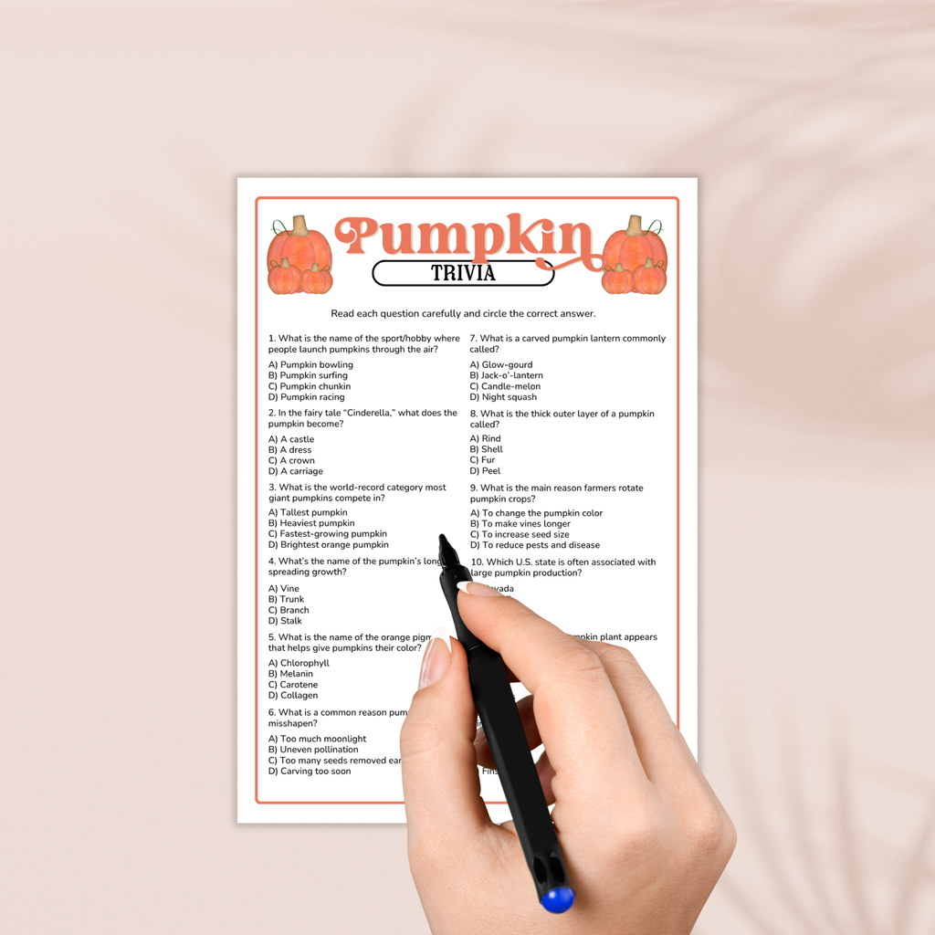 Pumpkin Trivia Game