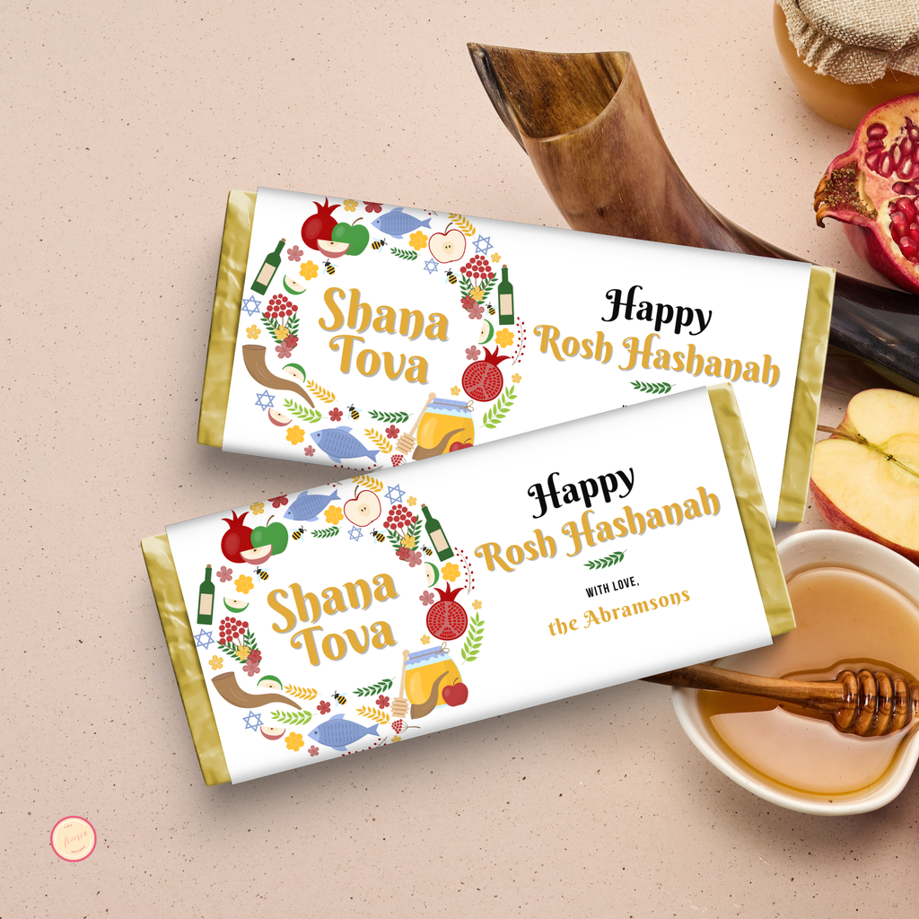 Rosh Hashanah Chocolate Wrapper Template