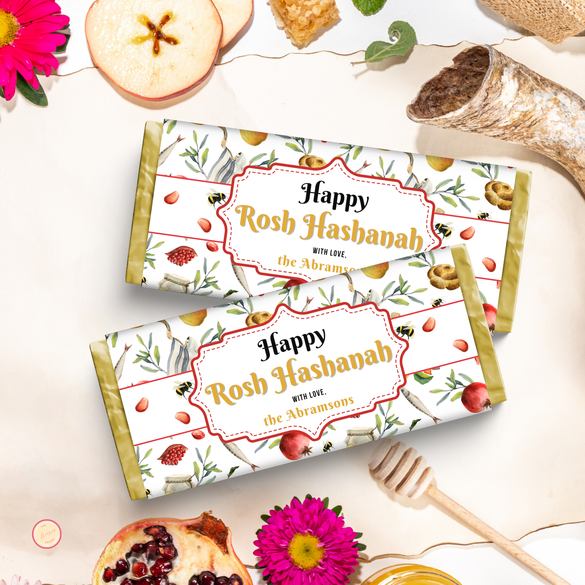 Rosh Hashanah Chocolate Wrapper