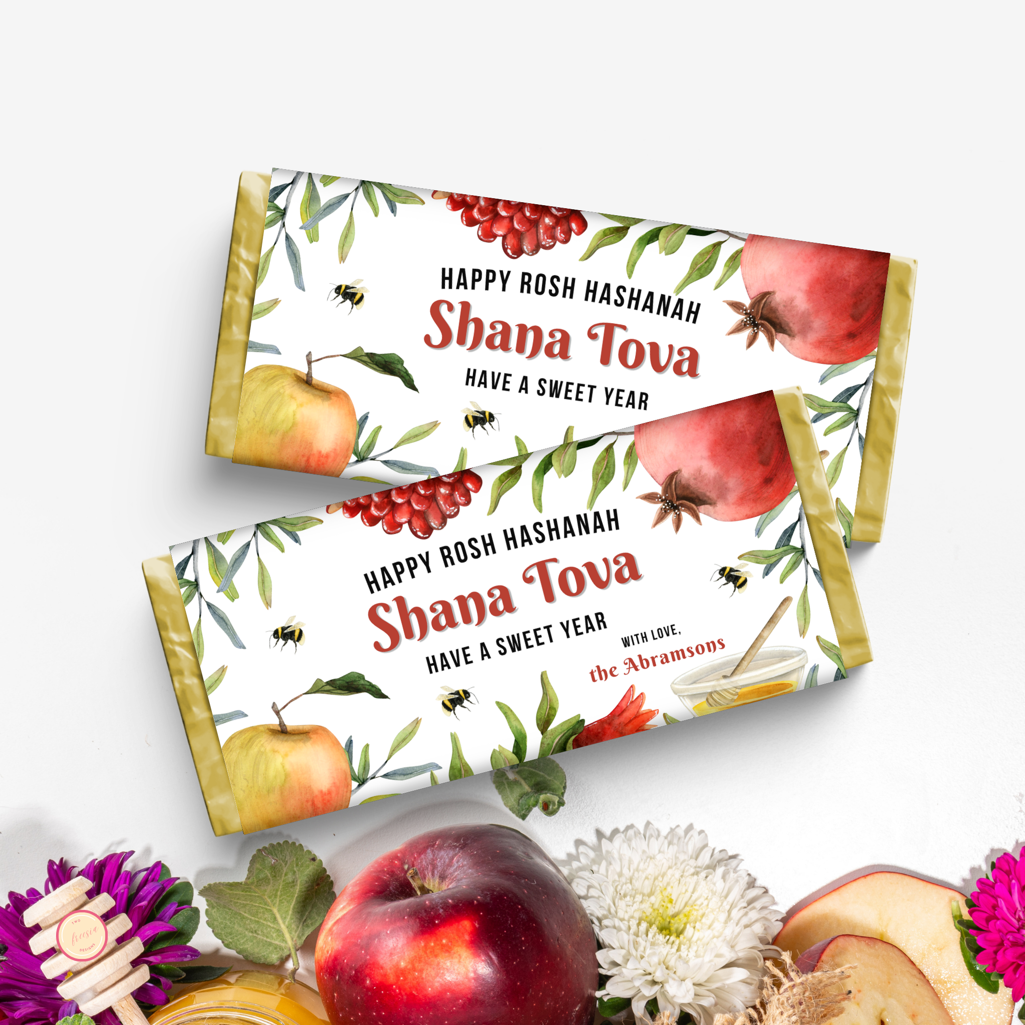 Rosh Hashanah Chocolate Wrapper