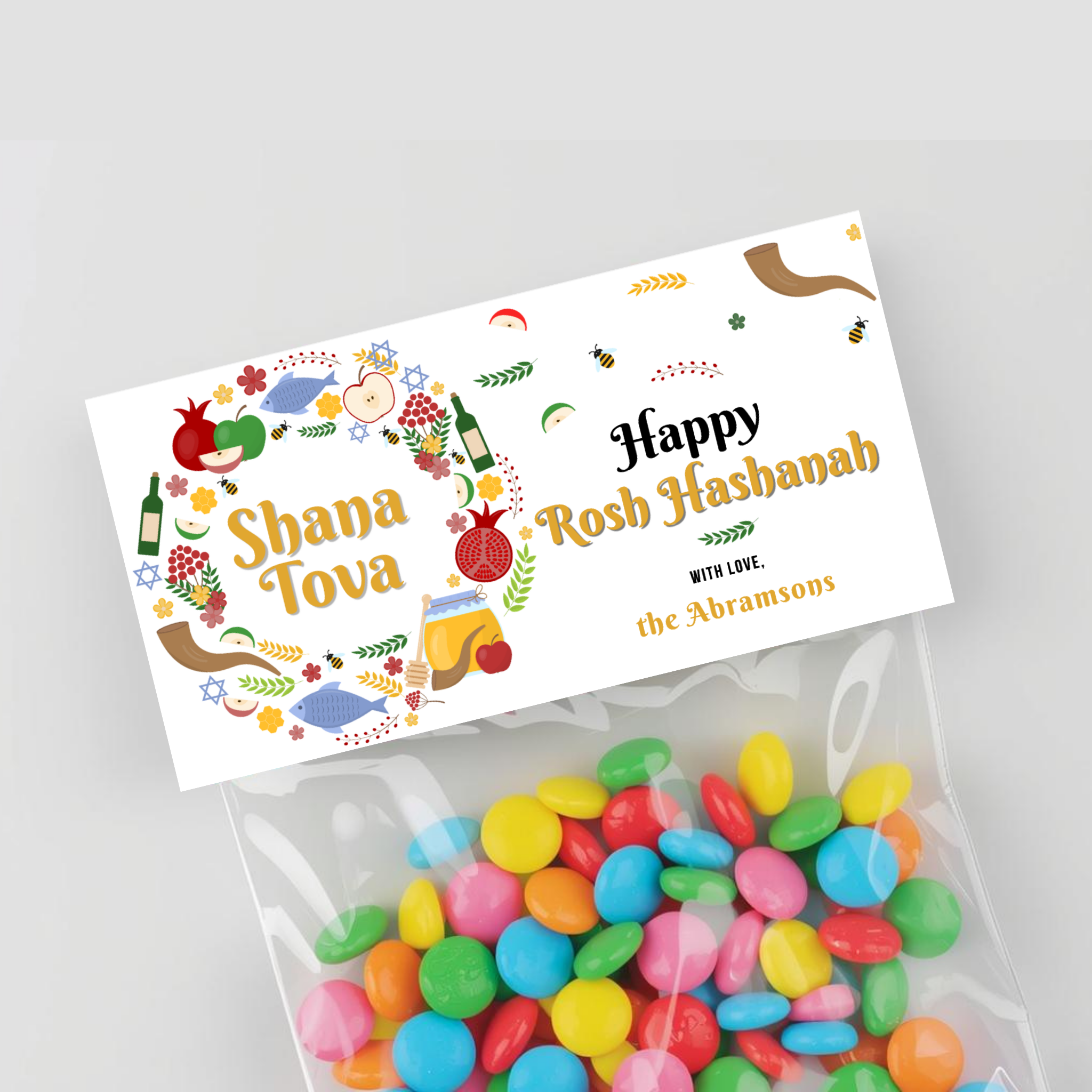 Rosh Hashanah Bag Topper