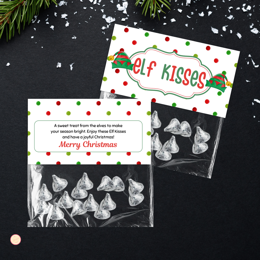 Elf Kisses Bag Topper