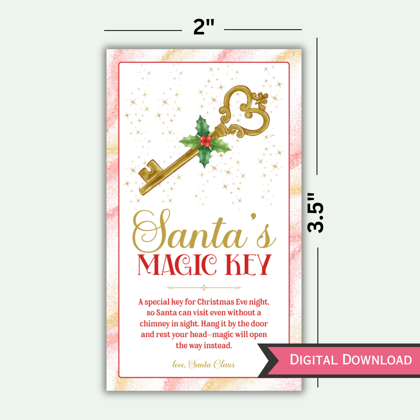 Santa's Magic Key Tag