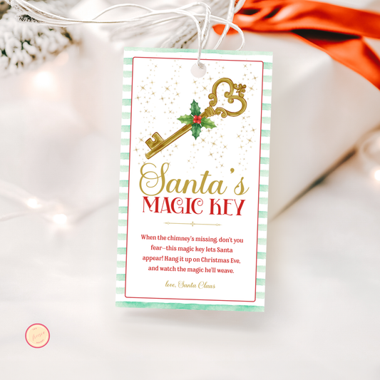 Santa's Magic Key Tag template