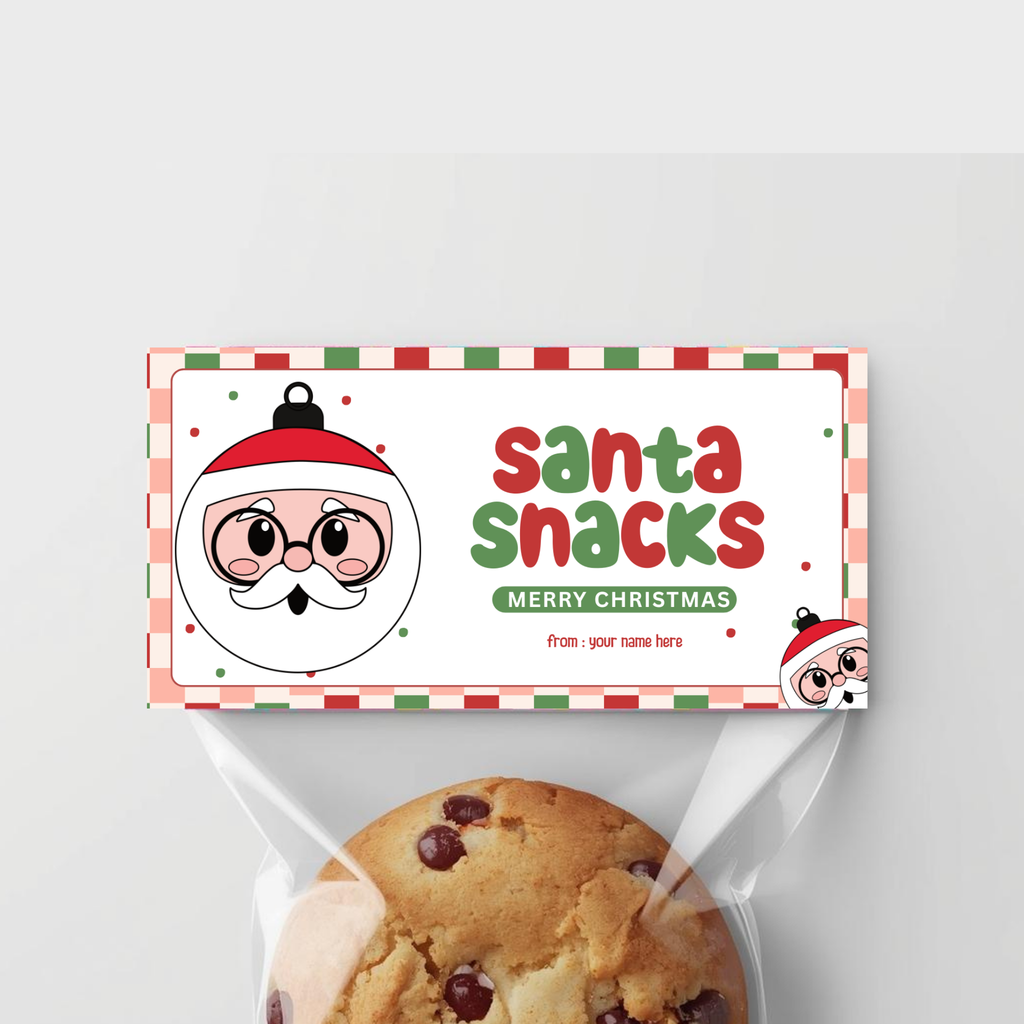 Christmas Treat Bag Toppers Set | Editable 02