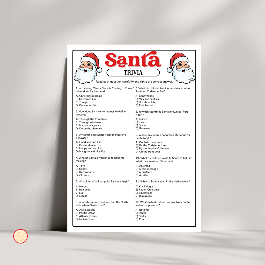 Santa Trivia Game