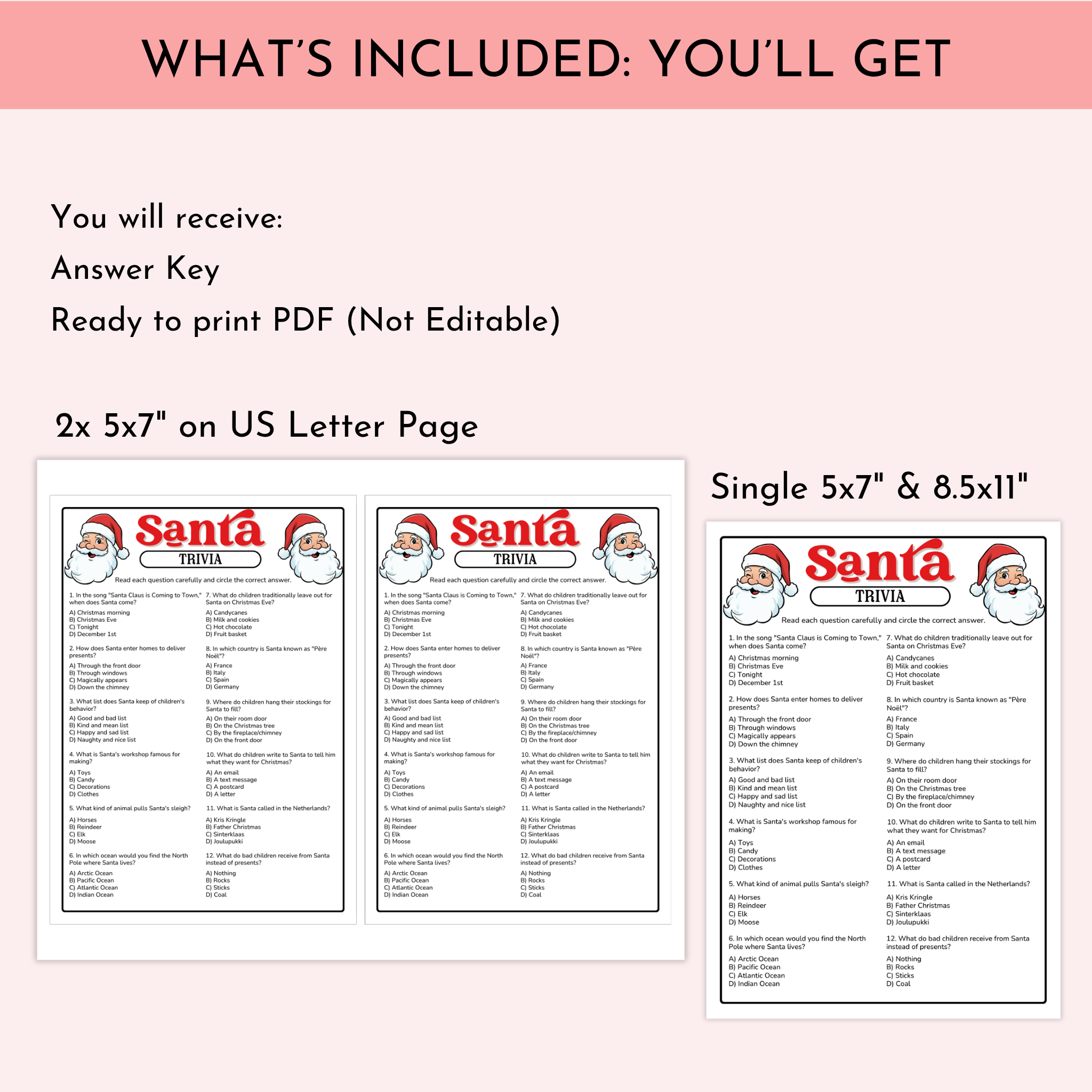 Santa Trivia Game