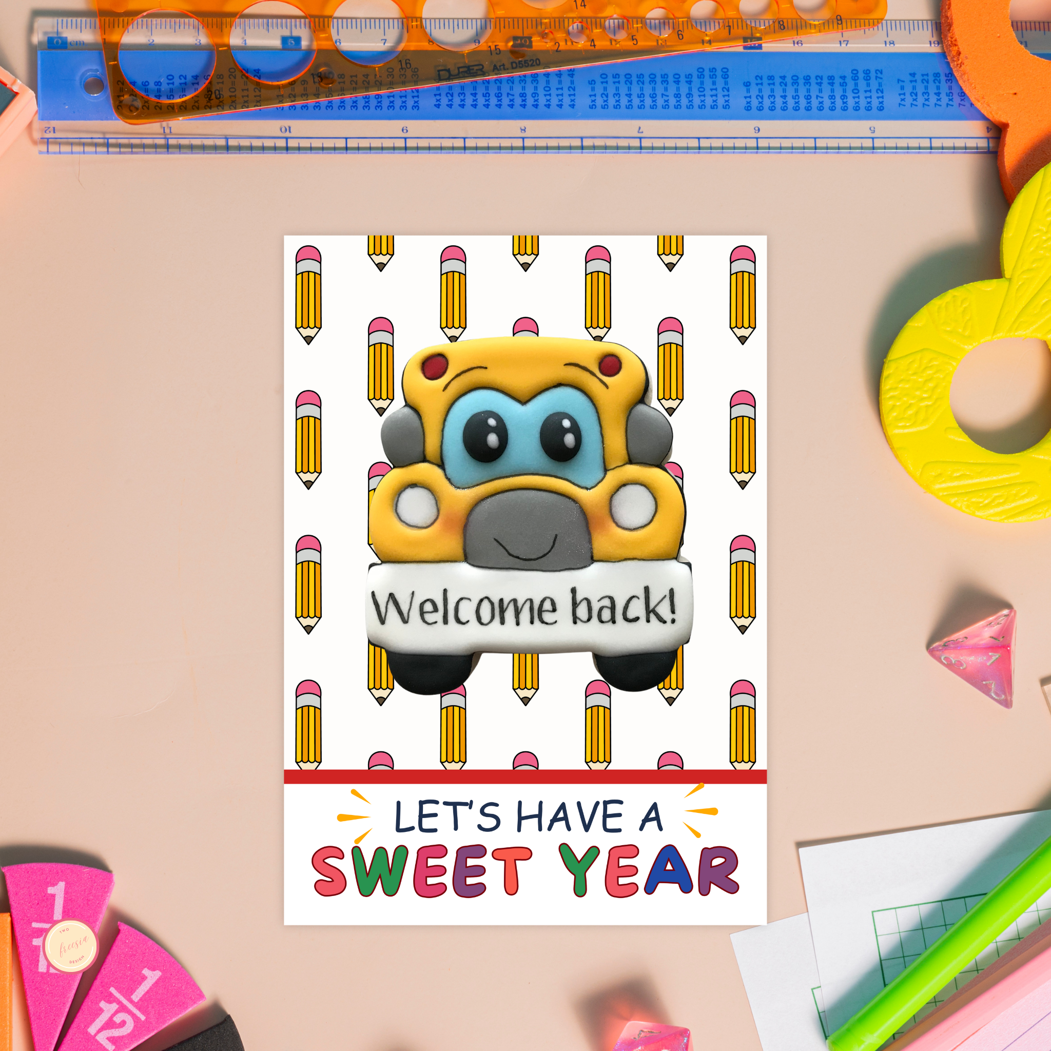 Back to School Mini Cookie Backer