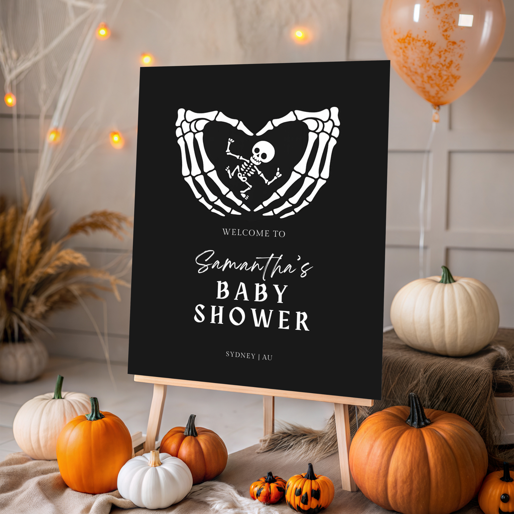 Halloween Baby Shower Welcome Sign