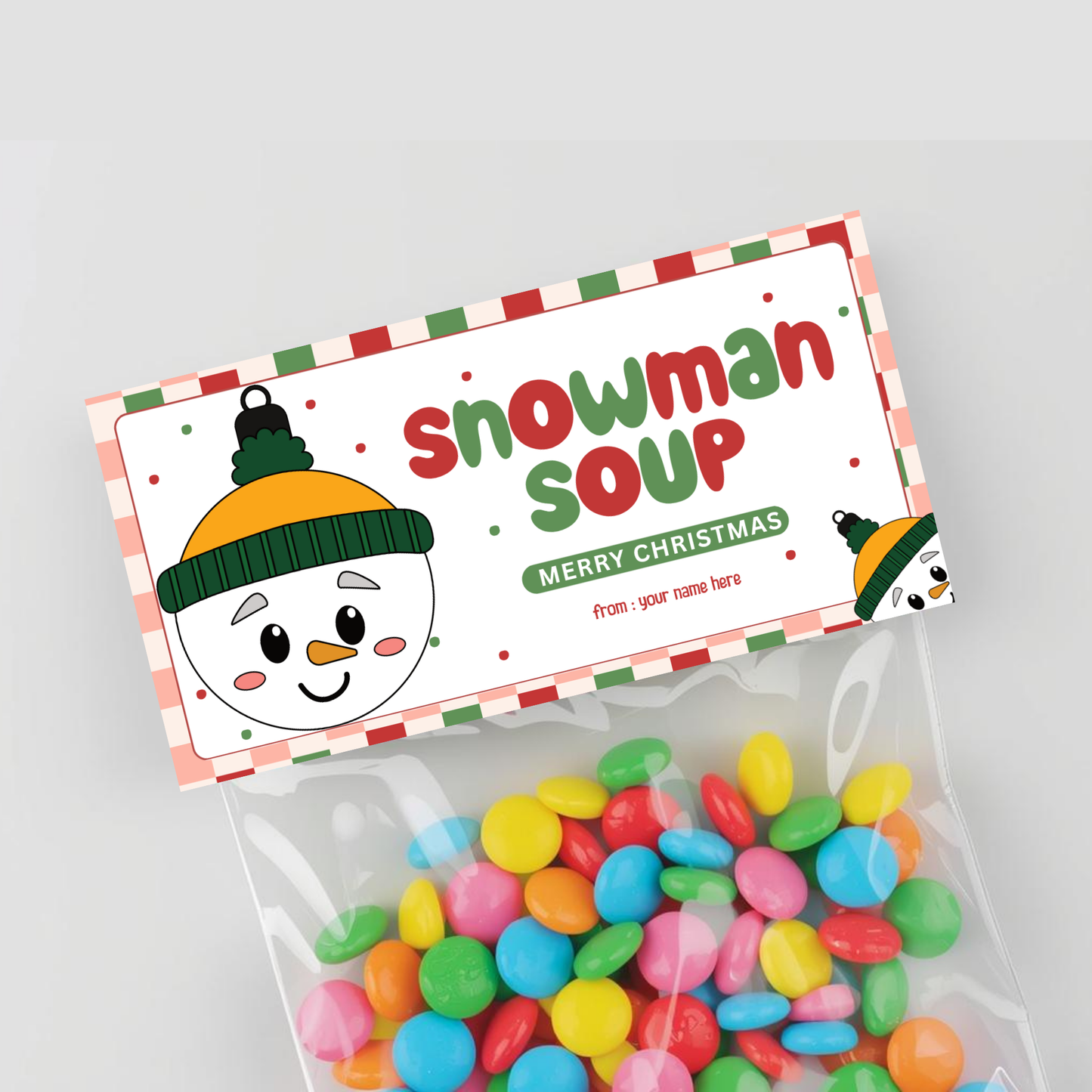 Snowman Soup Treat Bag Topper 01