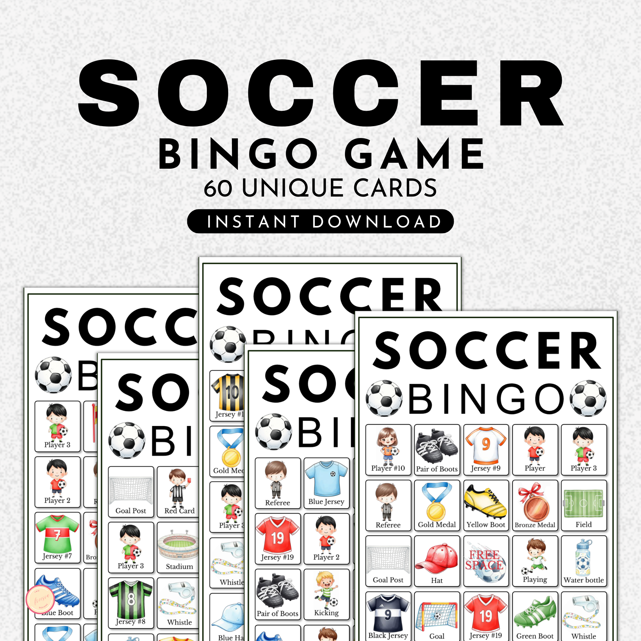Soccer Players Bingo Game