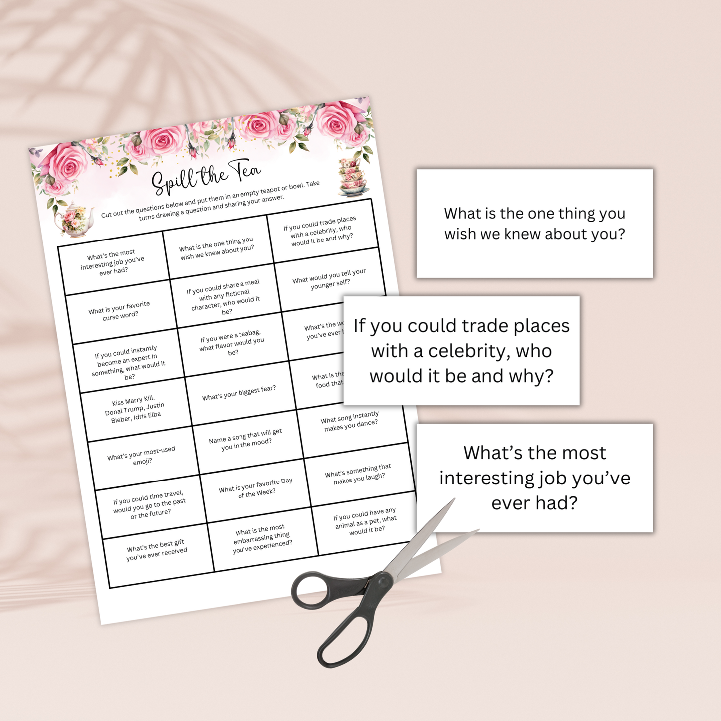 8 Editable Tea Party Games